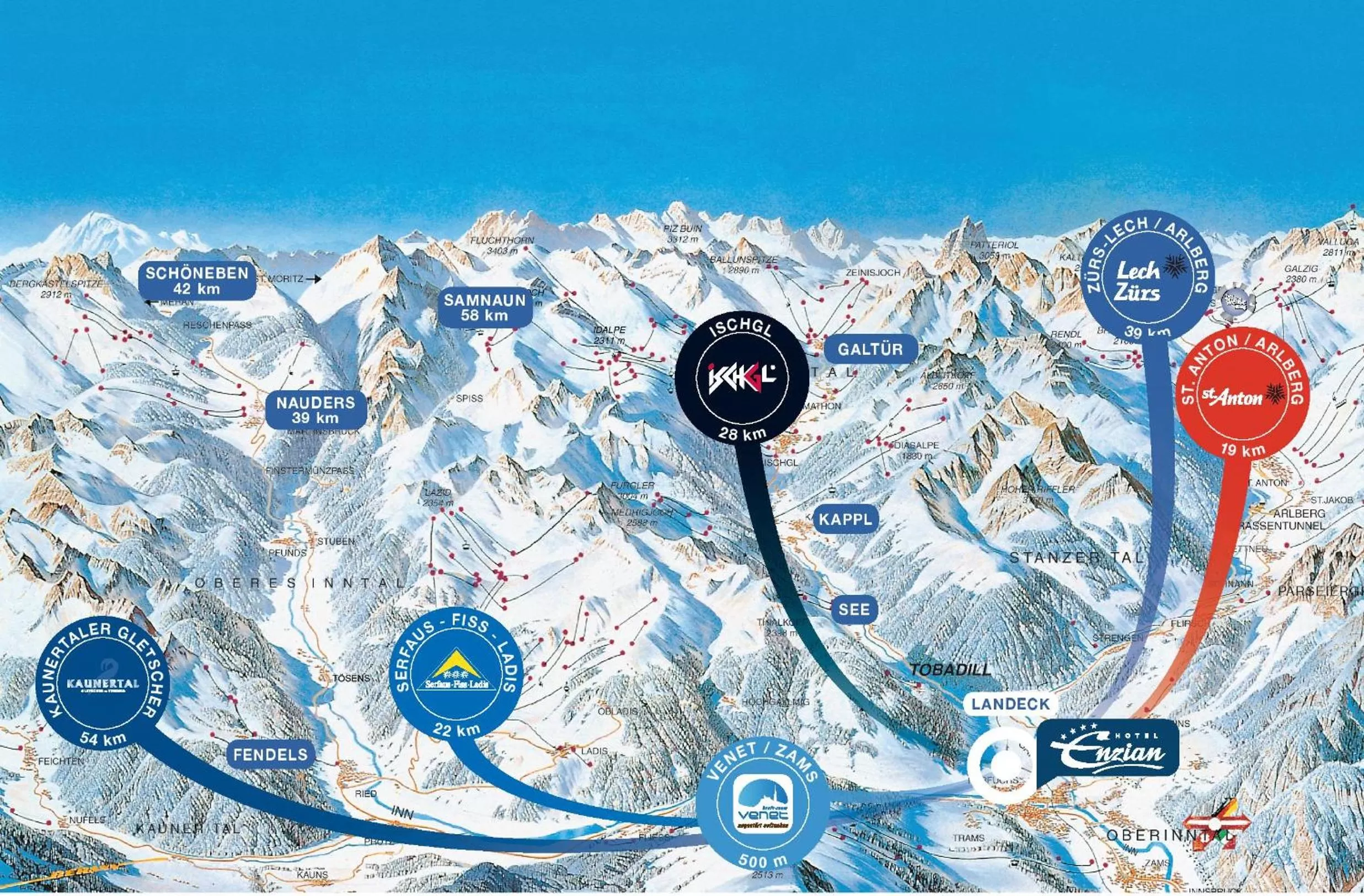 Skiing in Hotel Enzian