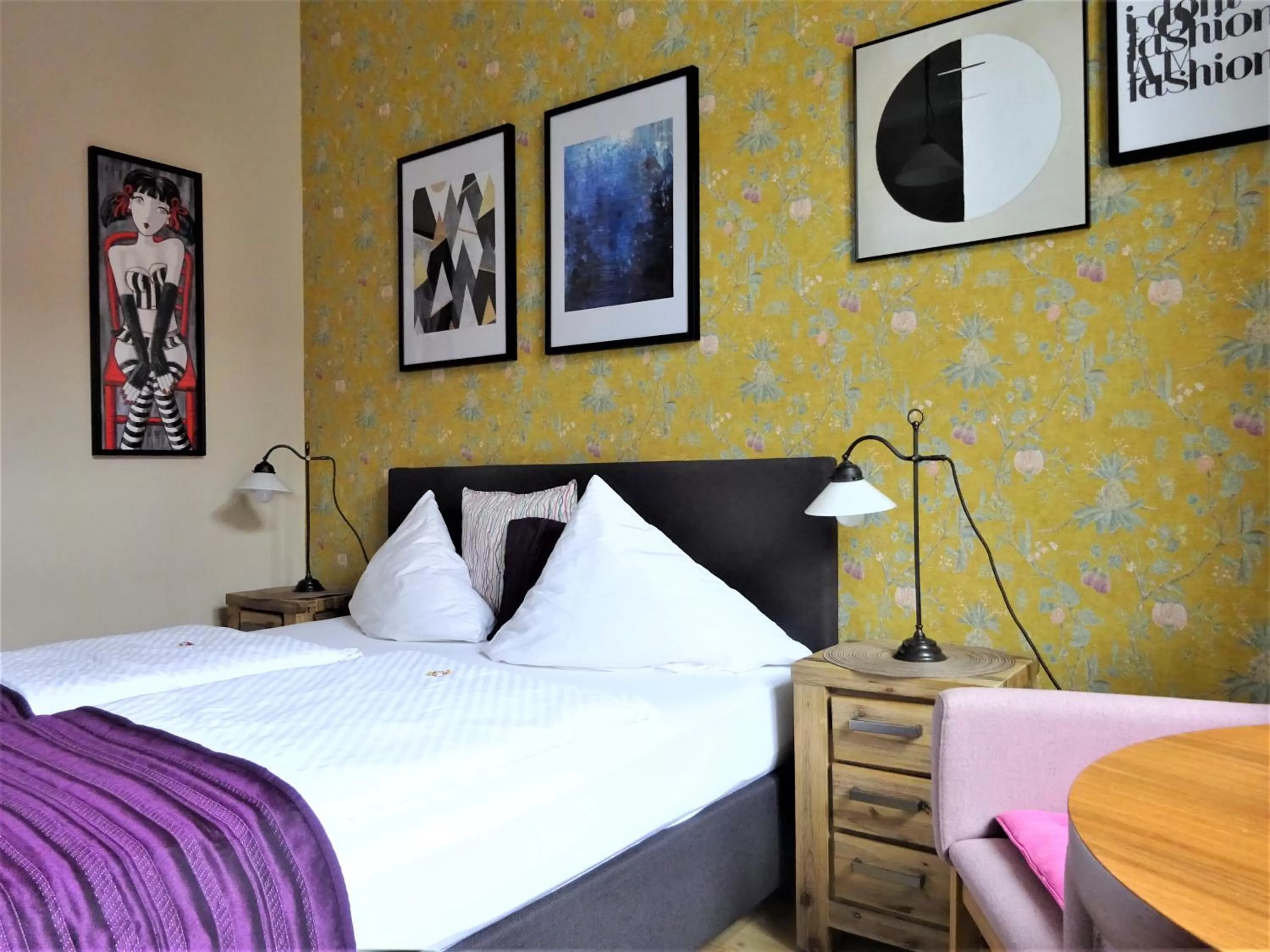 Bed in Hotel Pension Zur Fährbrücke