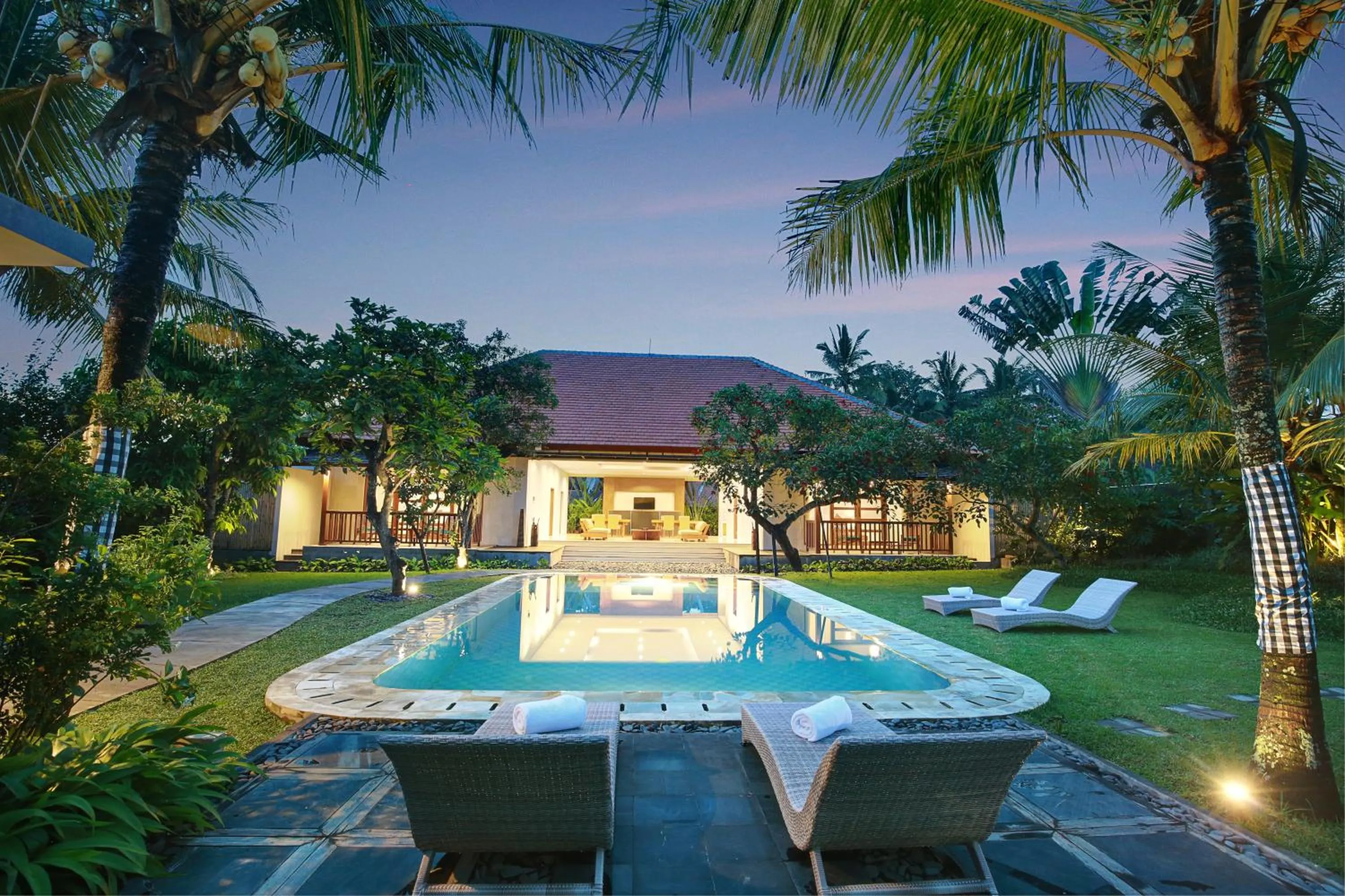 Garden view in Sativa Villas Ubud with Private Pool