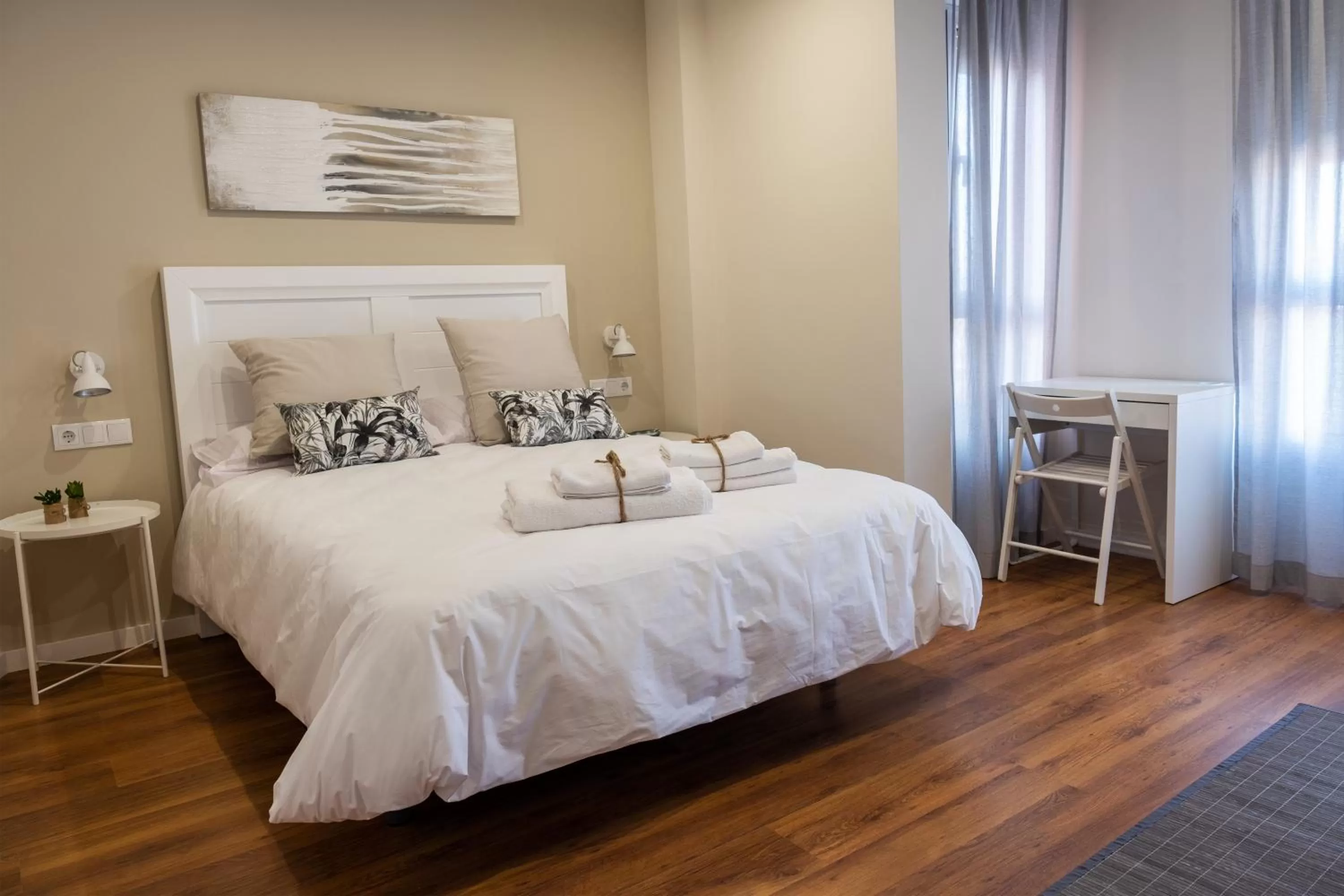 Bed in Hotel Bienvenidos Rooms Xàtiva