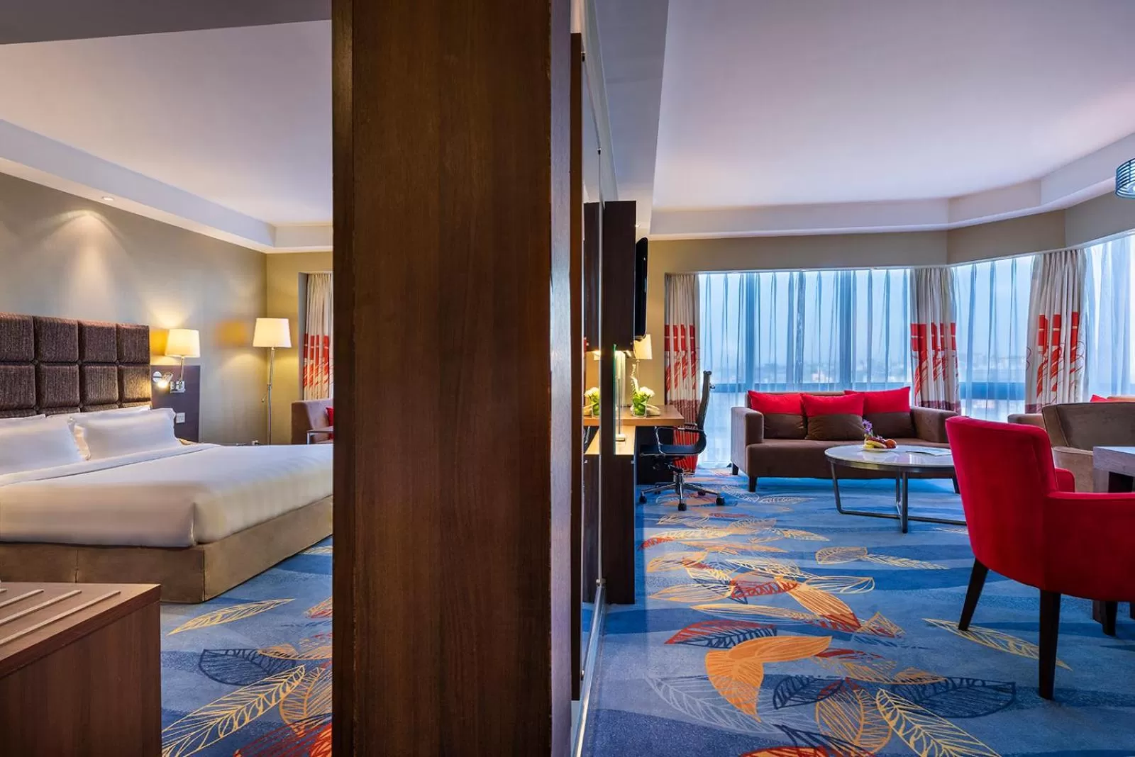 Living room, Bed in Novotel Beijing Peace