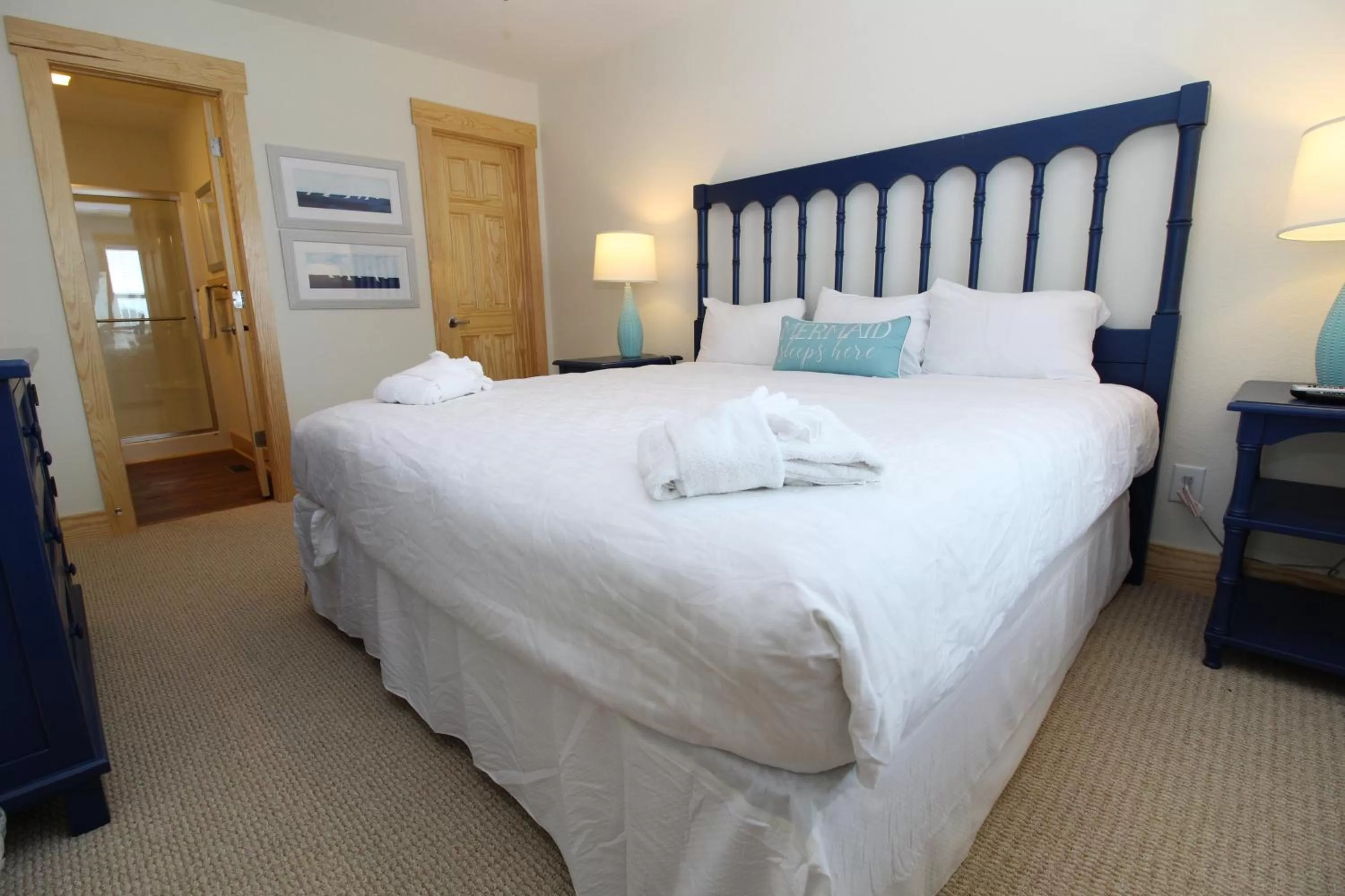 Bedroom, Bed in Whalebone Ocean Cottages by KEES Vacations