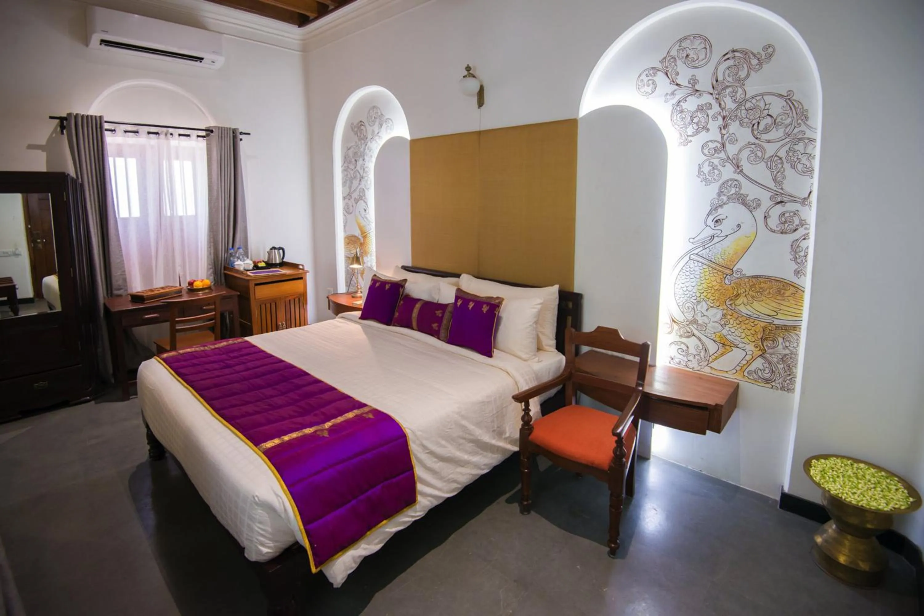 Bed in Svatma - A Luxury Heritage Resort