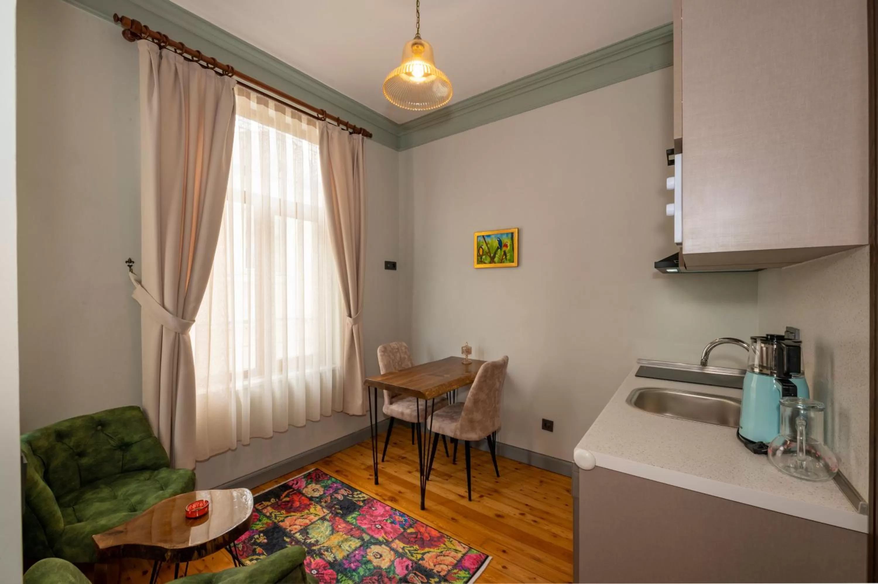 Kitchen or kitchenette in O'Pera Okanlı Suites