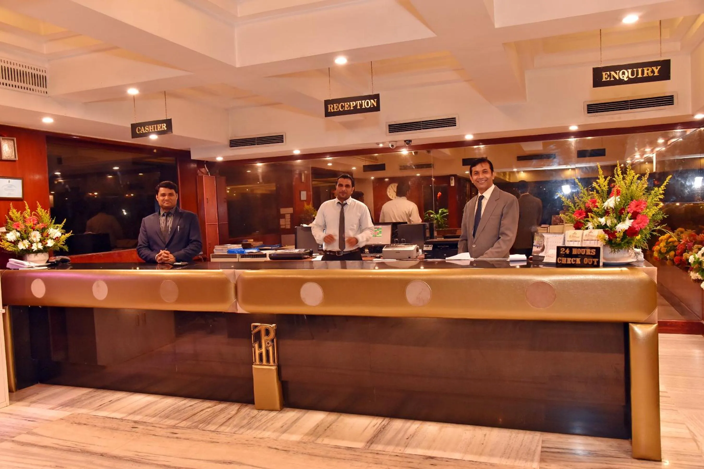 Lobby or reception in Hotel Poonja International