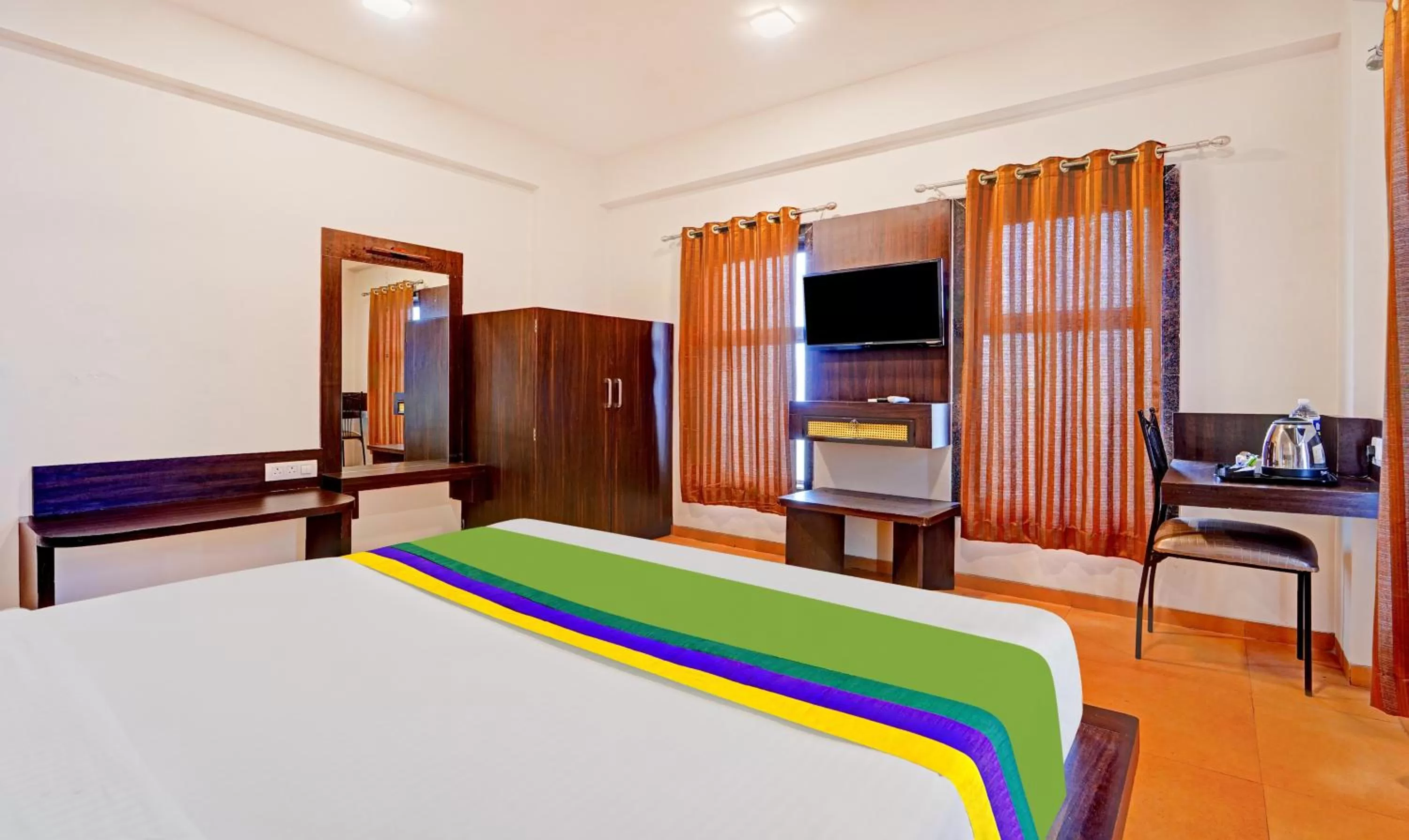 Bedroom, Bed in Treebo Vhyomaan Resort With Swimming Pool