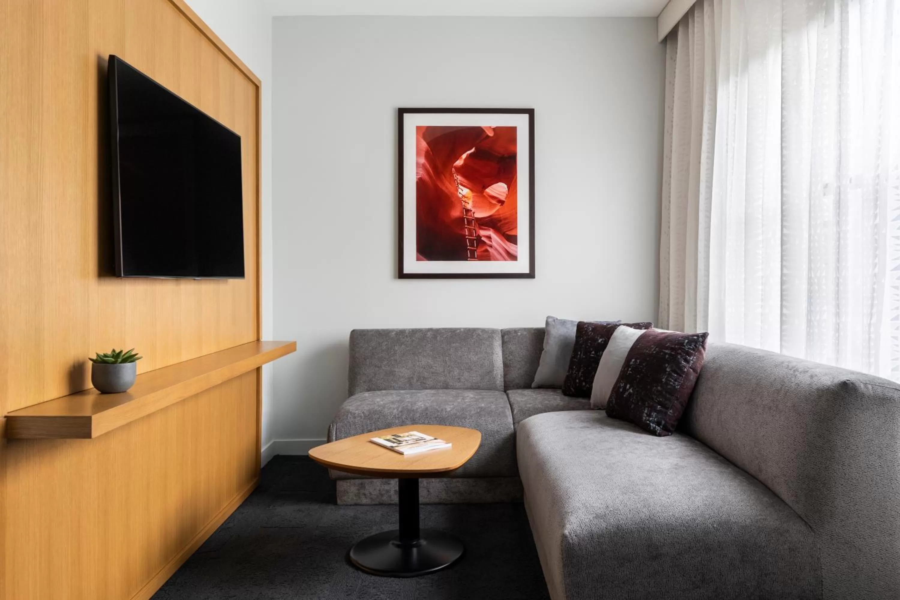 Living room in 21c Museum Hotel Chicago