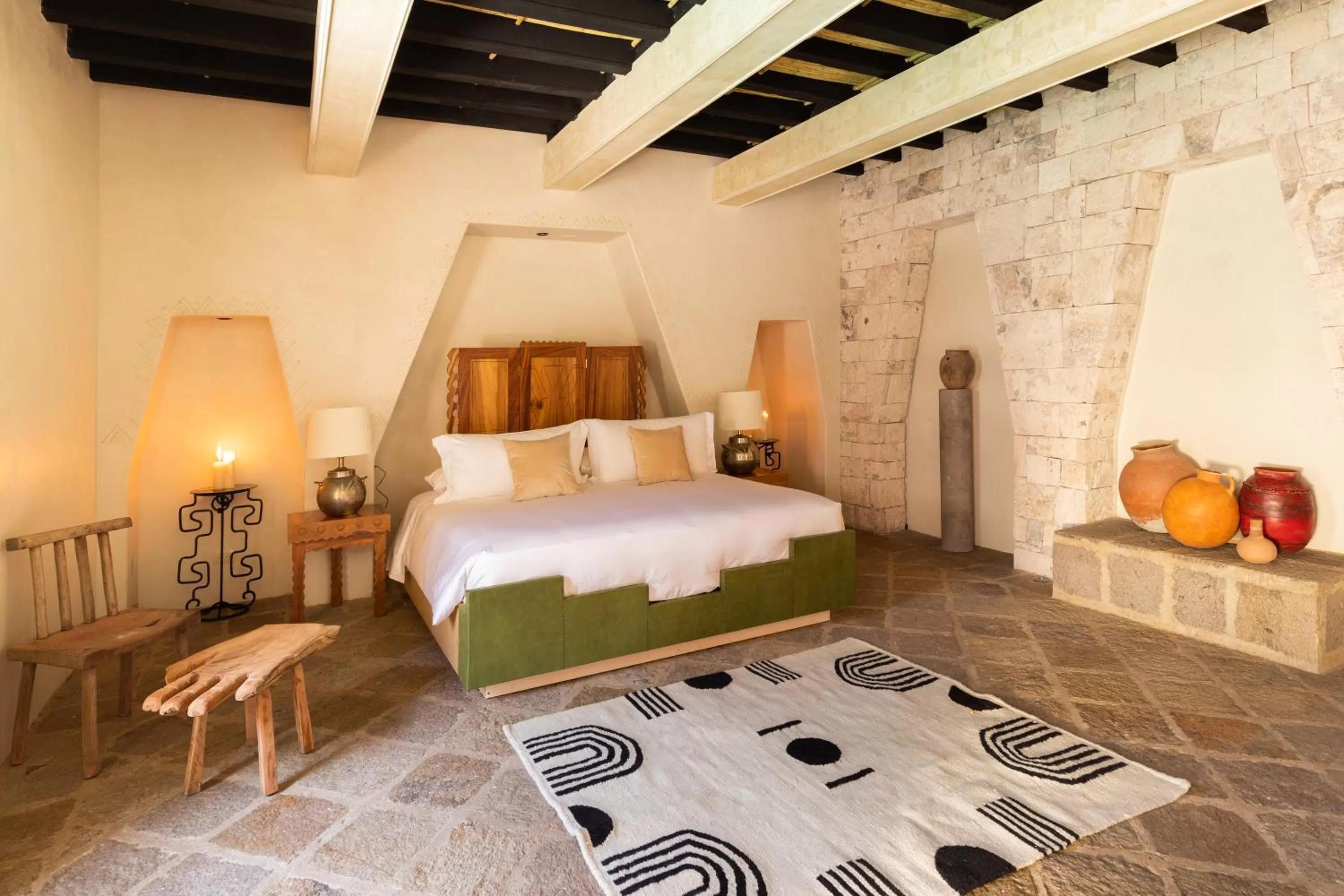 Bed in La Valise San Miguel de Allende, Member of Small Luxury Hotels