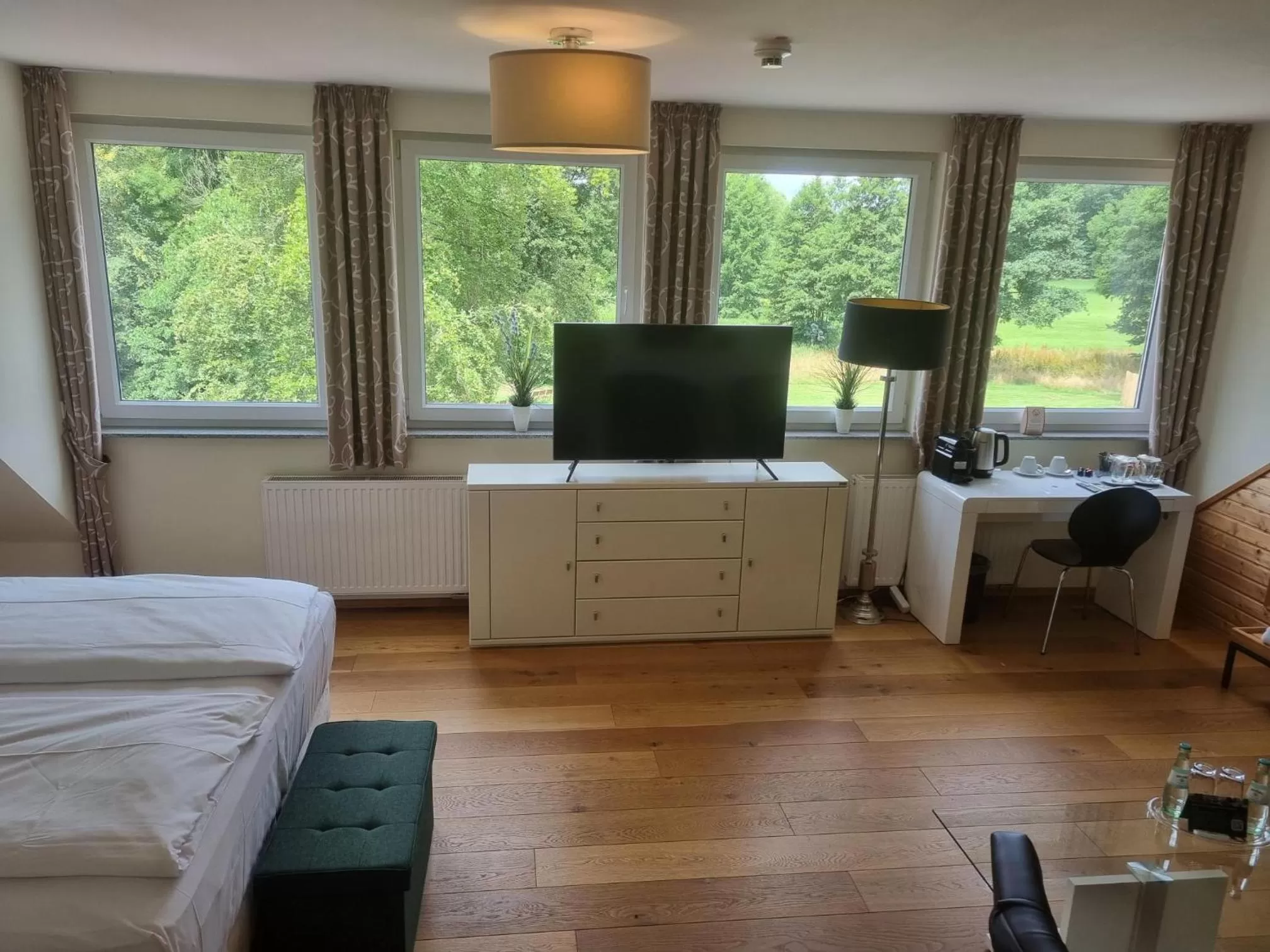 View (from property/room), Bed in Die LÜ - Lüttelforster Mühle