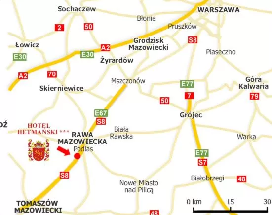 Location in Hotel Hetmański