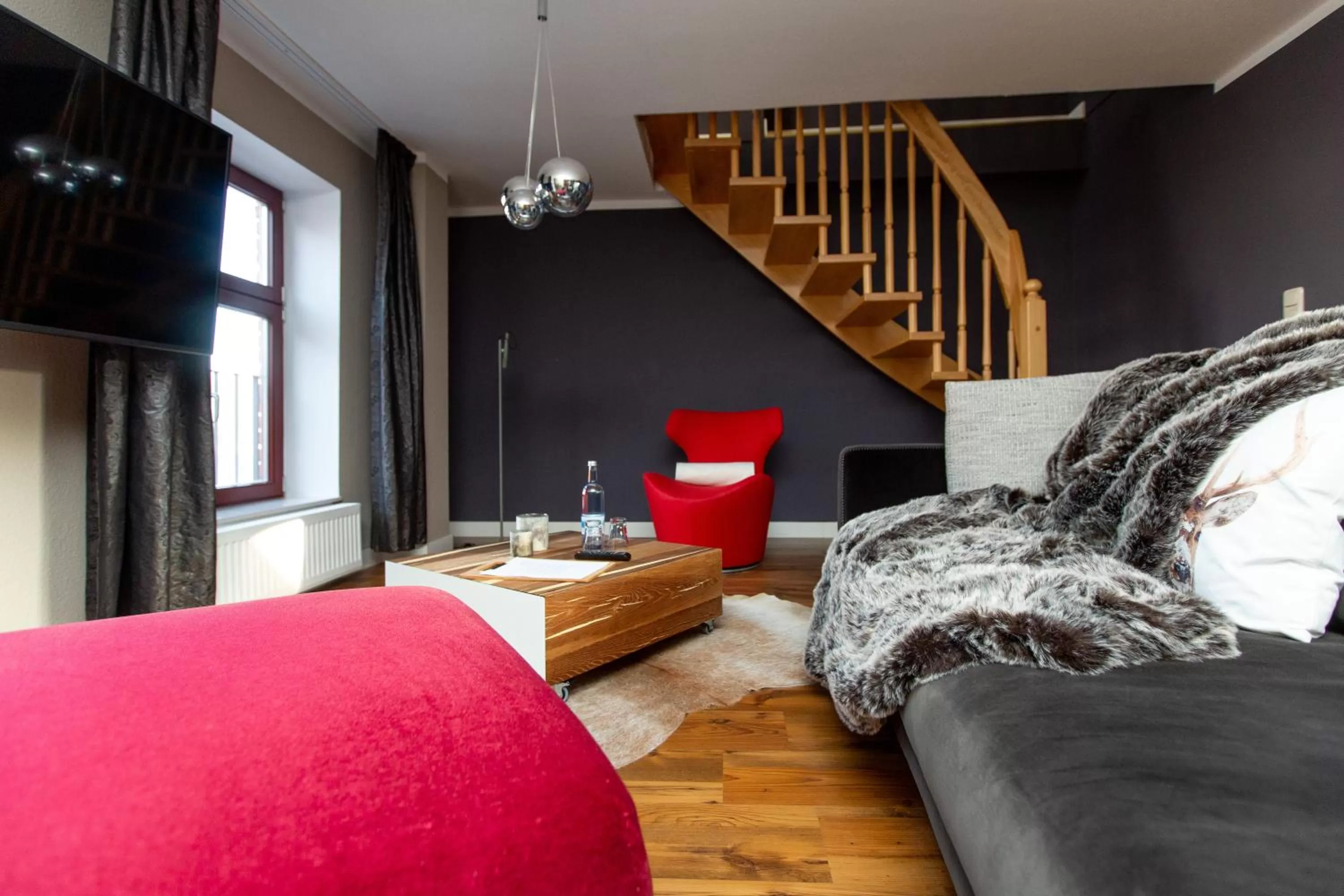 Seating area, Bed in Hotel Inselhof