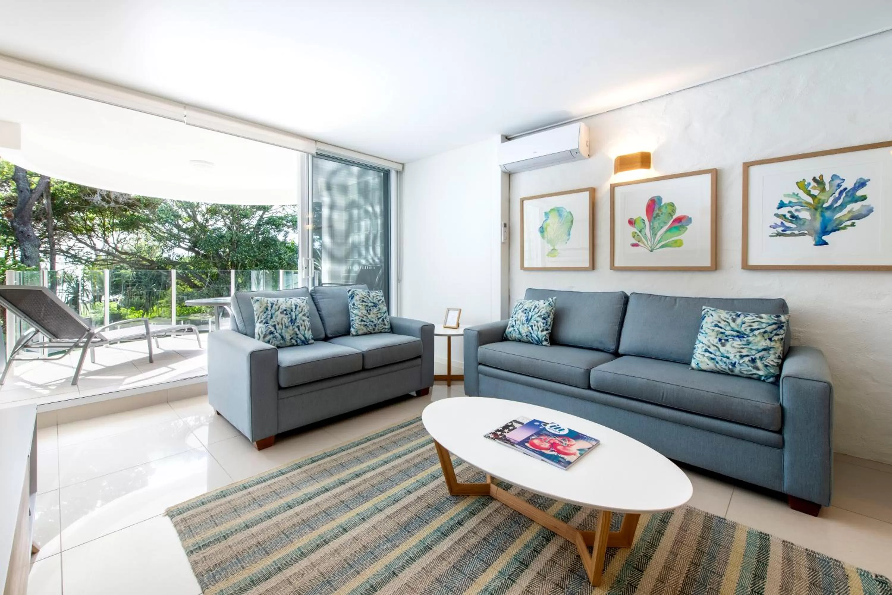 Living room in SandCastles Noosa
