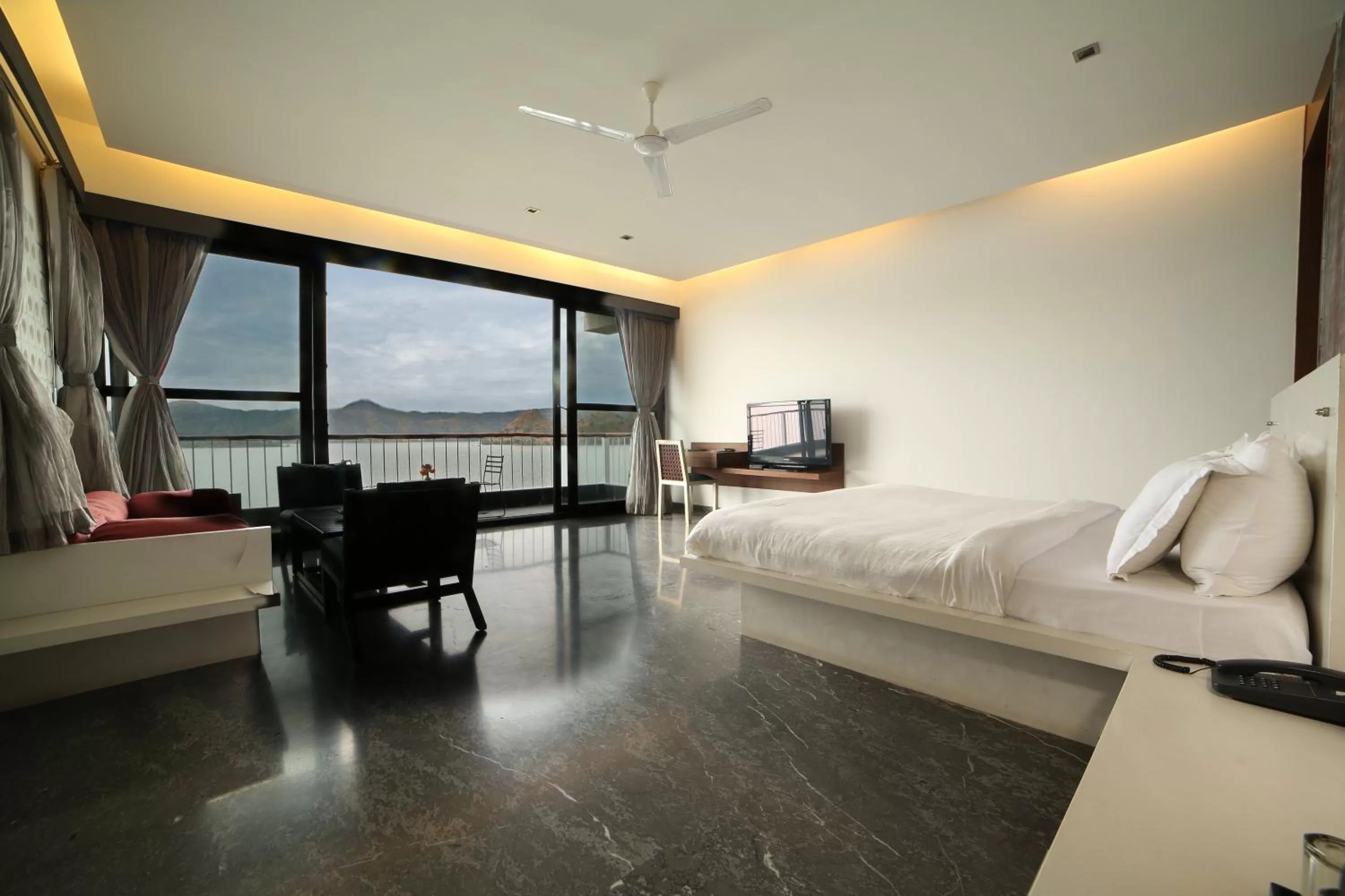 Patio in Jaisamand Island Resort