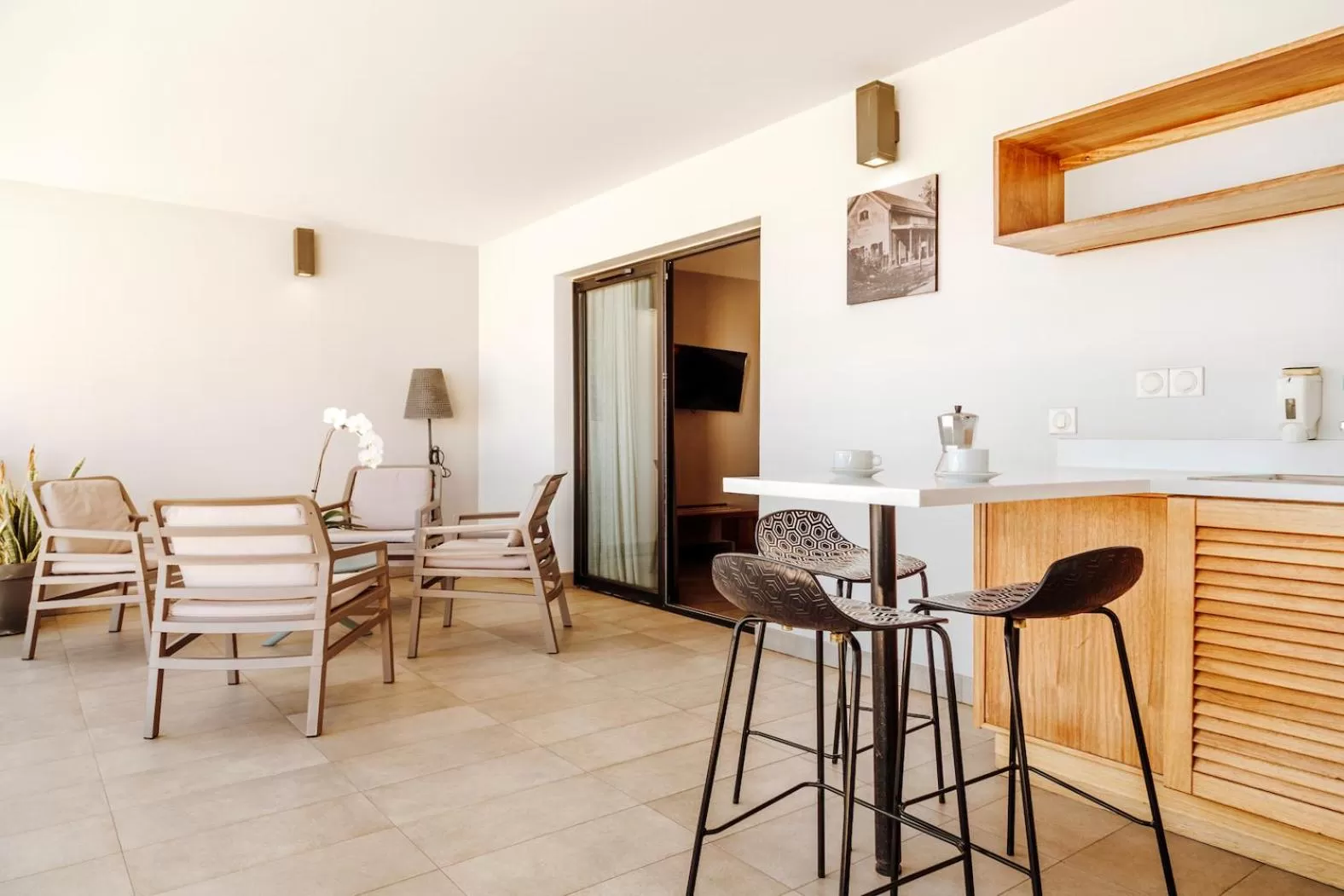 Kitchen or kitchenette in Hotel Le Saint Pierre ÎLe De La Reunion.
