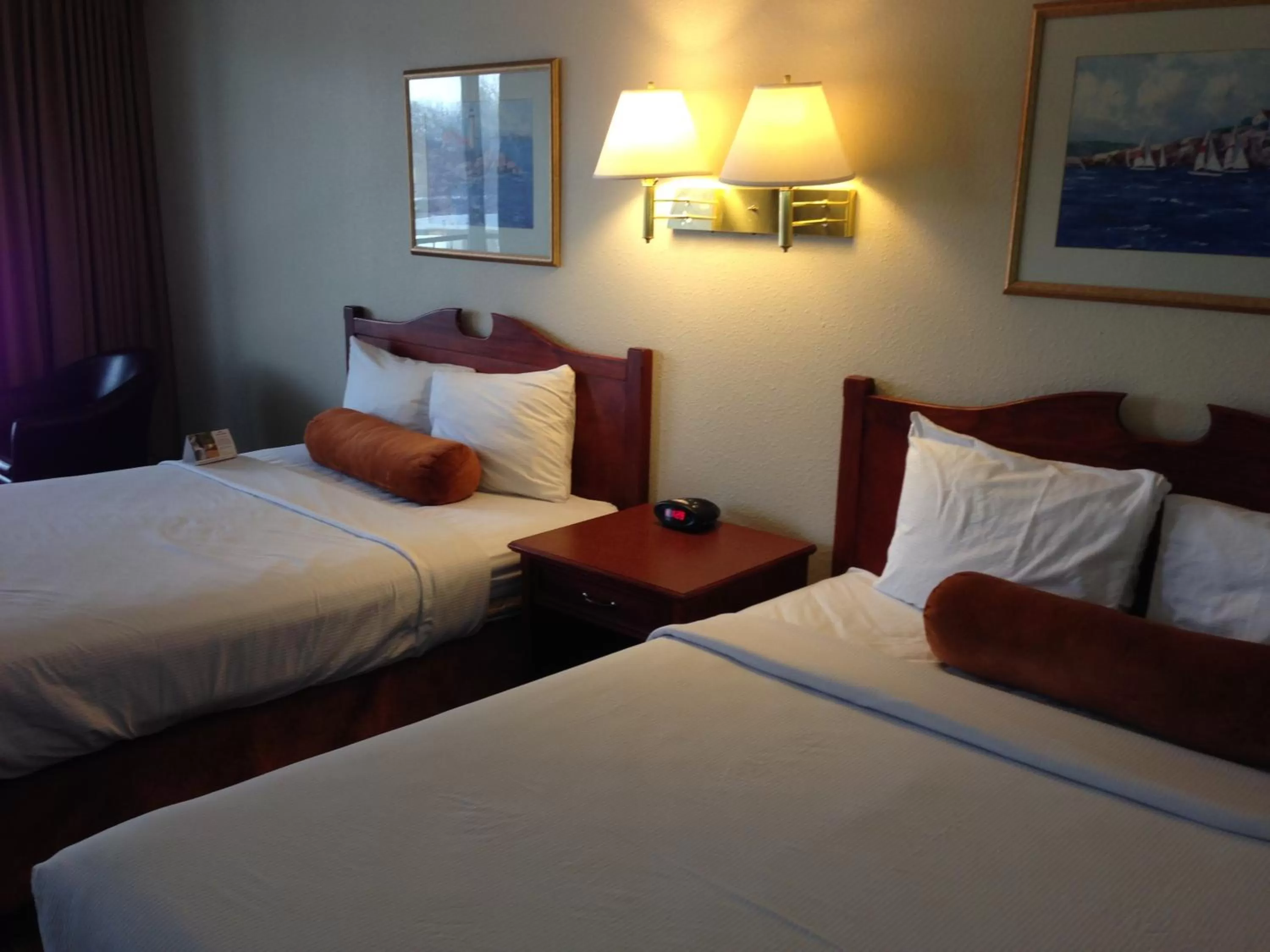 Bed in Knights Inn Lethbridge