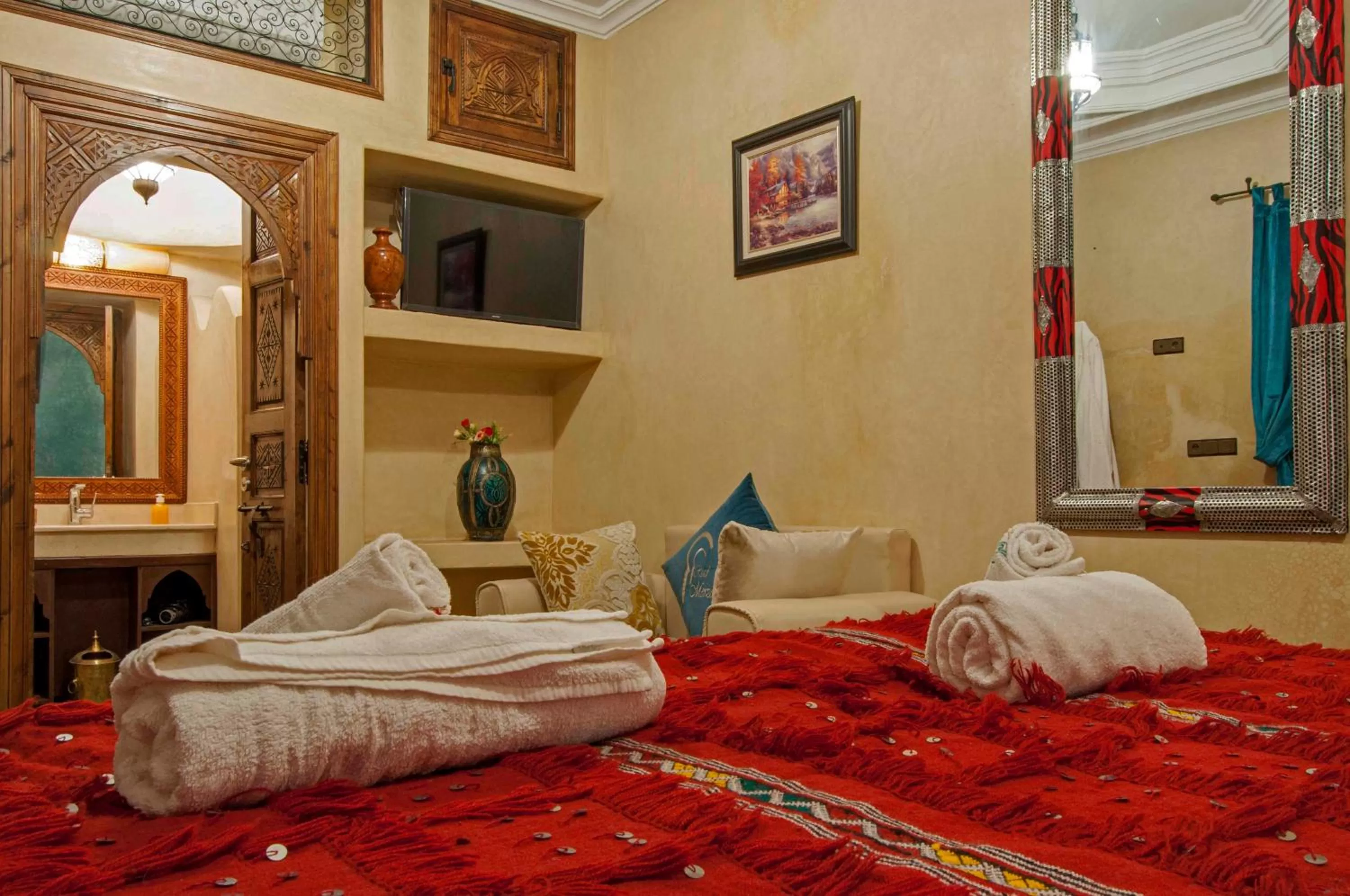 Bed in Riad Merzouga