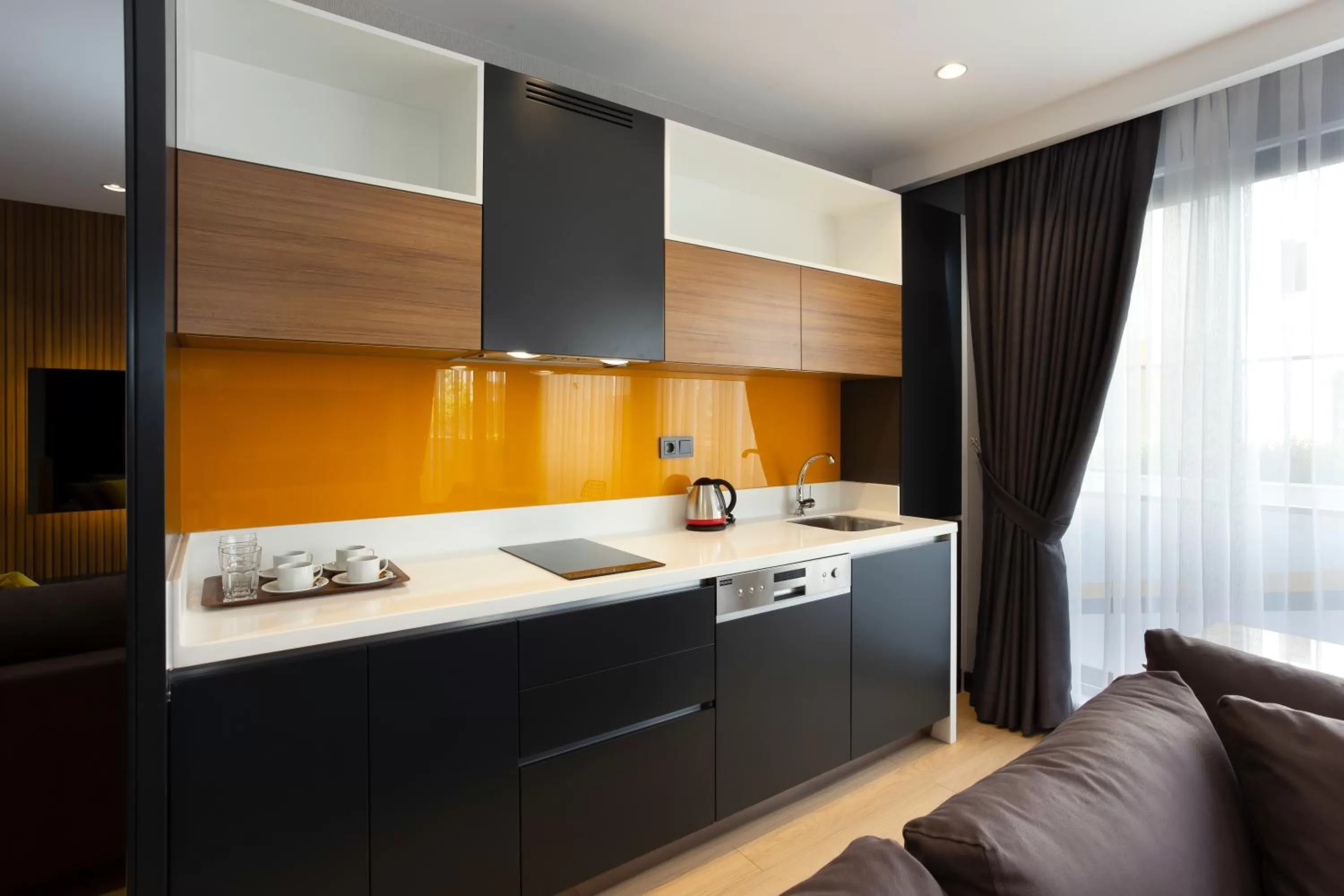 Kitchen or kitchenette in Nox Suite Rezidans