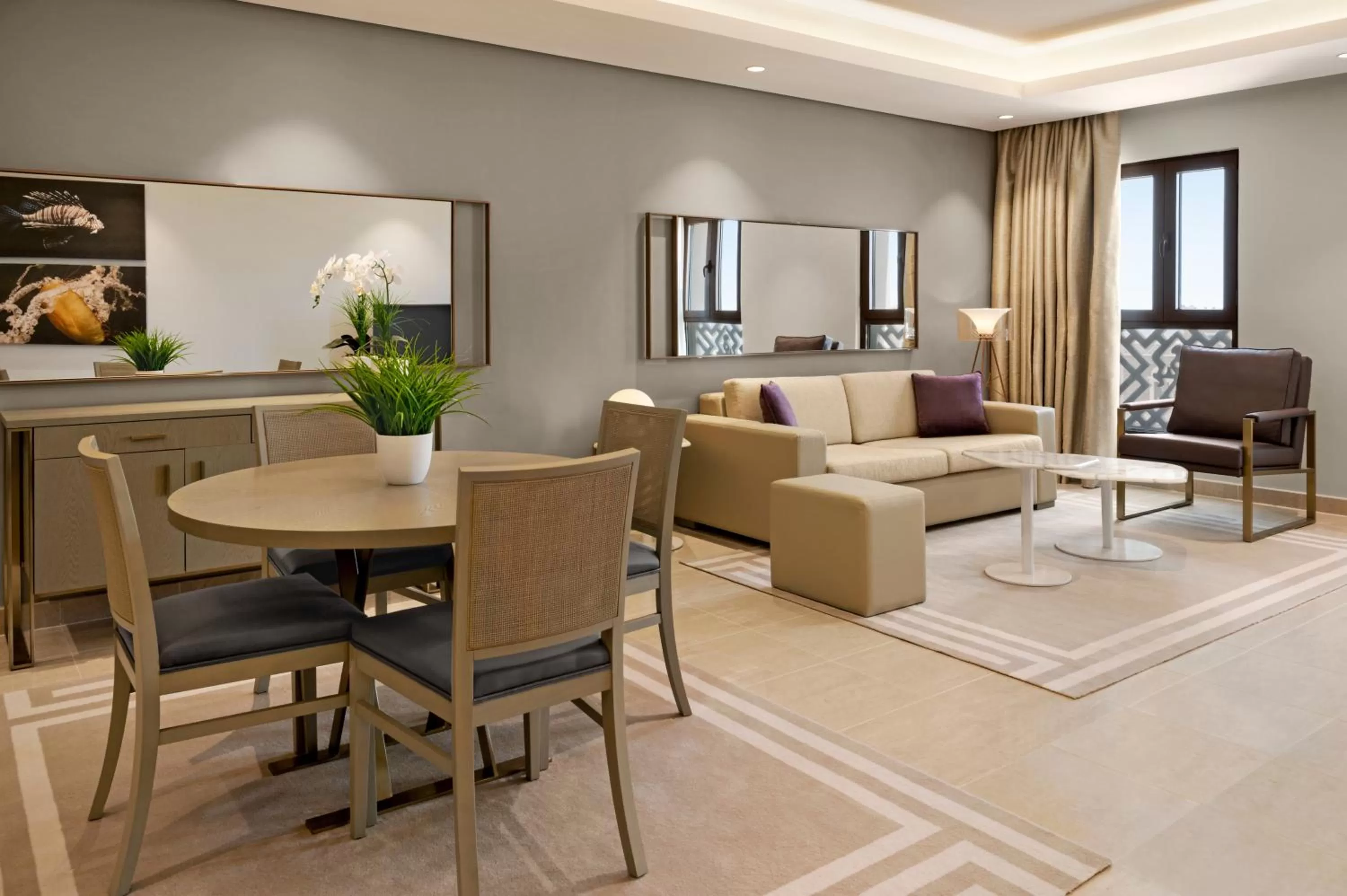 Seating area in Wyndham Residences The Palm