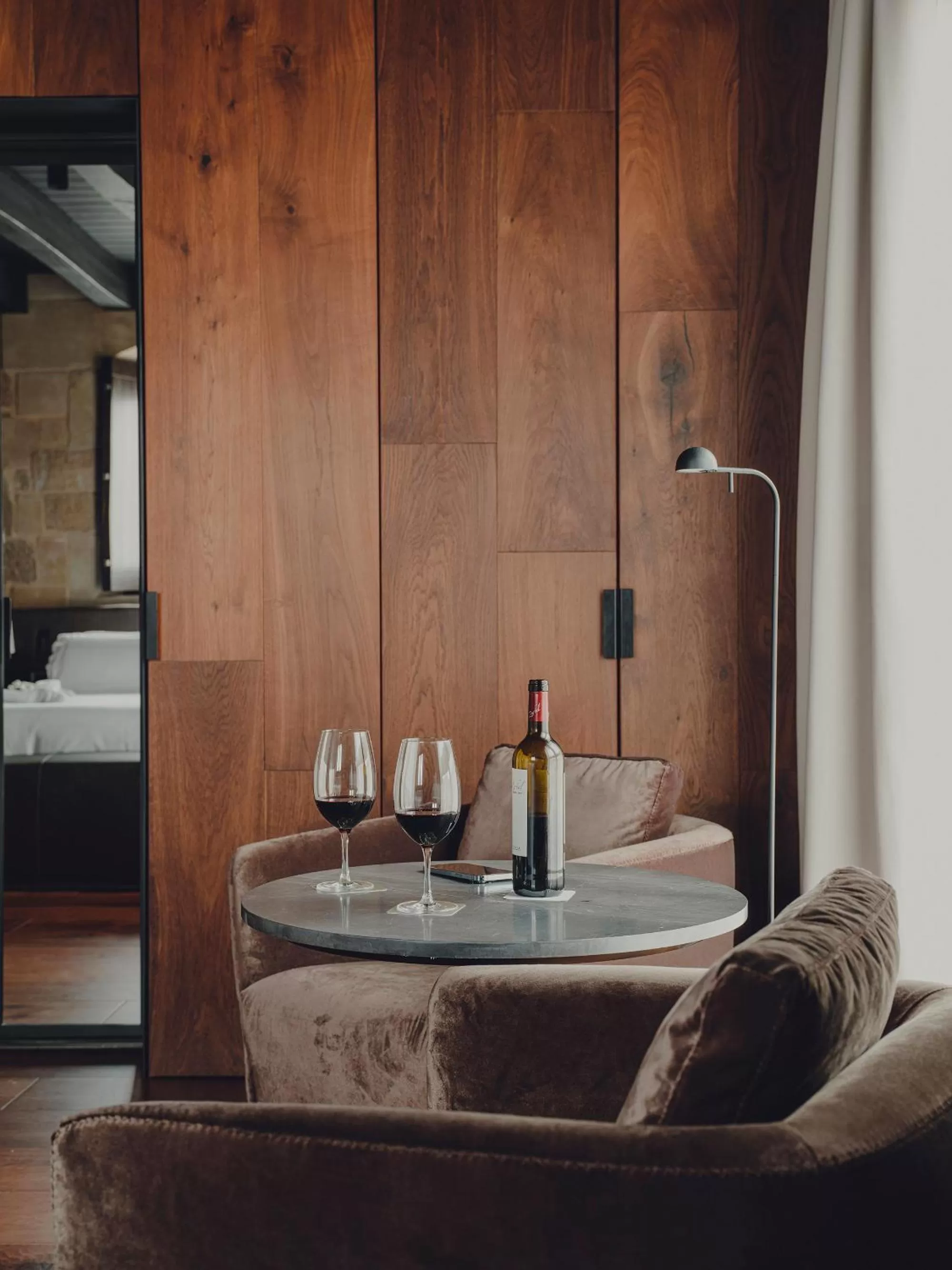 Seating area, Bed in Santa María Briones