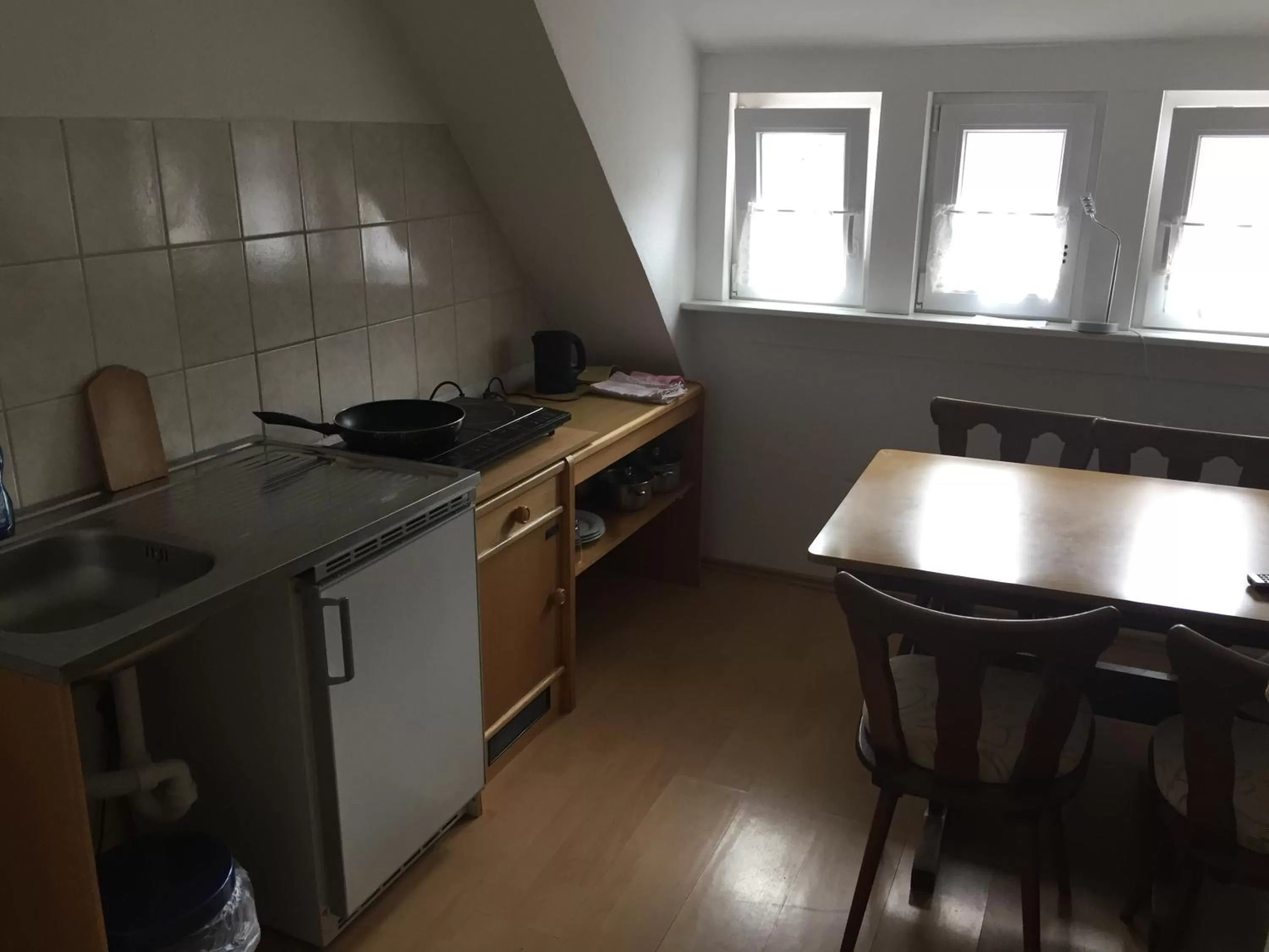 Kitchen or kitchenette in Hotel Stadt Mainz