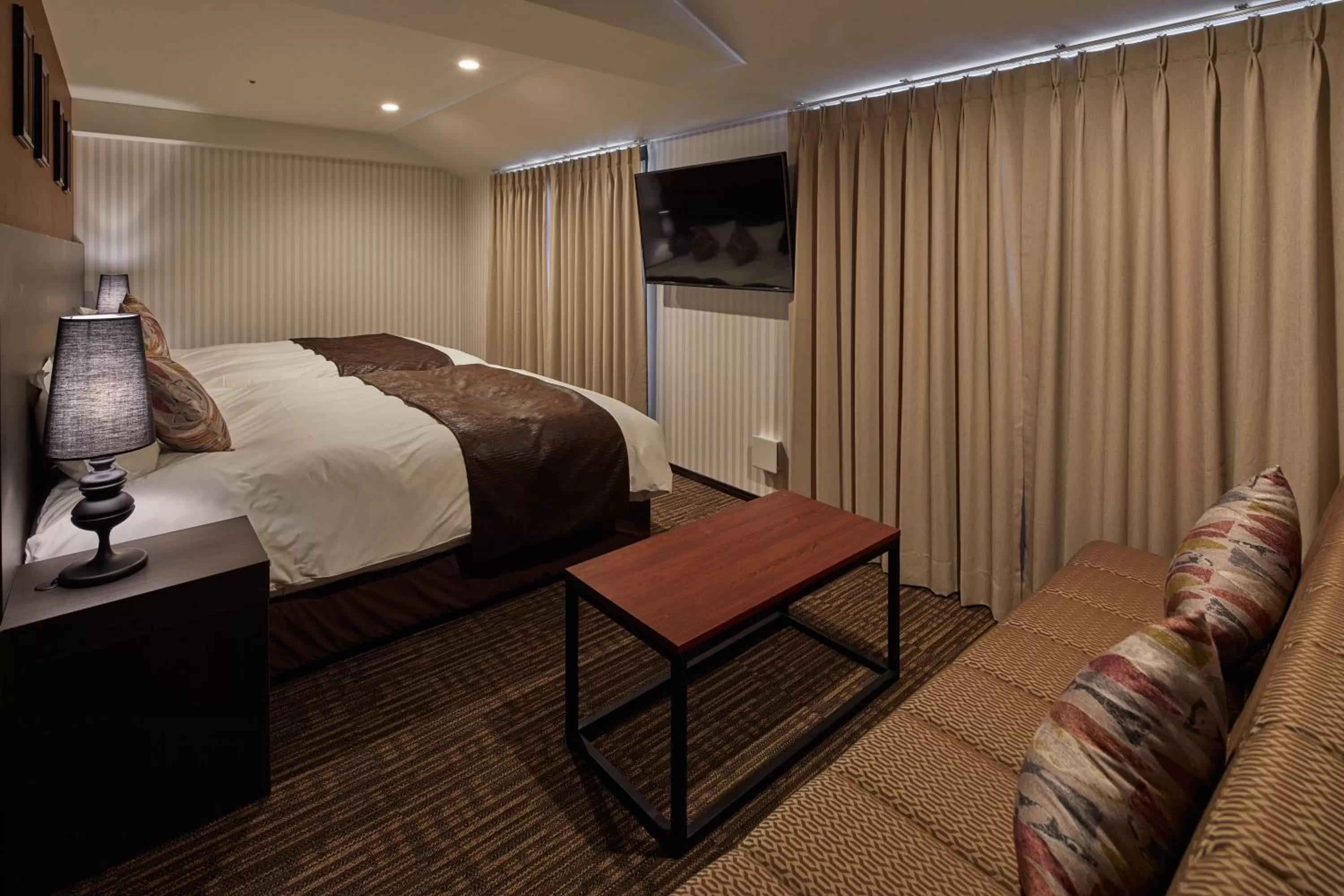 Photo of the whole room, Bed in Centurion Hotel & Spa Kurashiki Station
