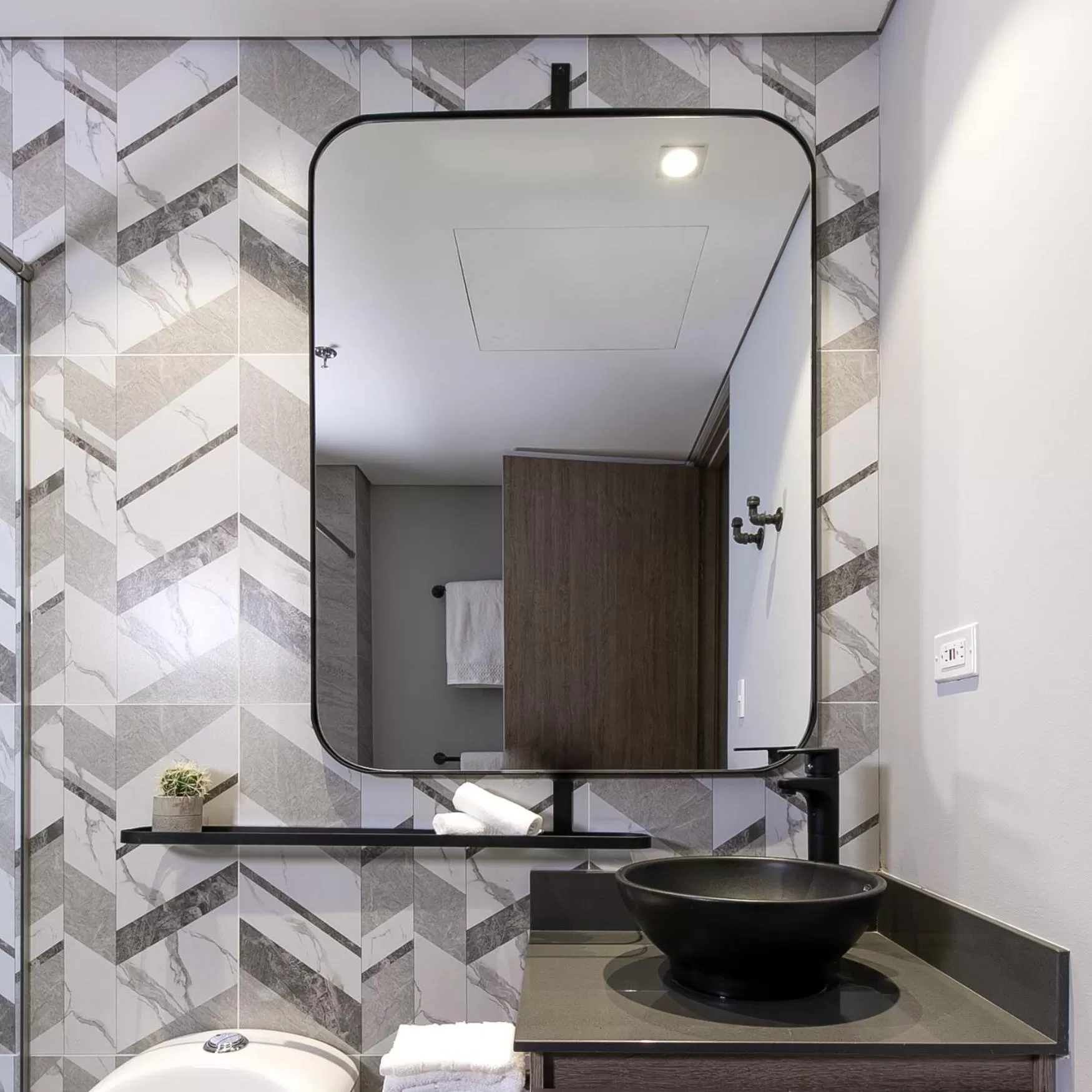 Shower in Factory Lofts Hotel