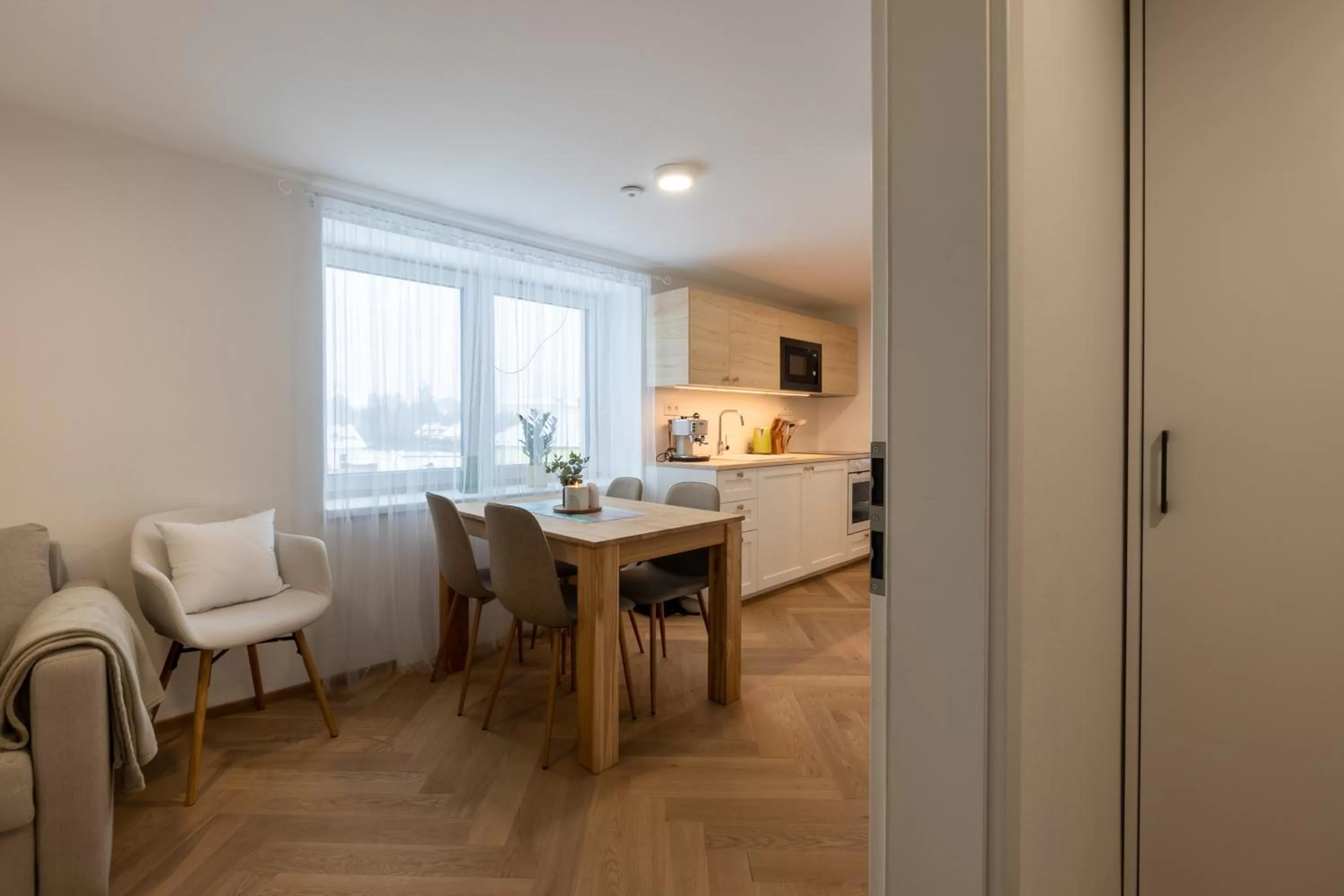 Kitchen or kitchenette in Wellness Apartmány Vila Republika