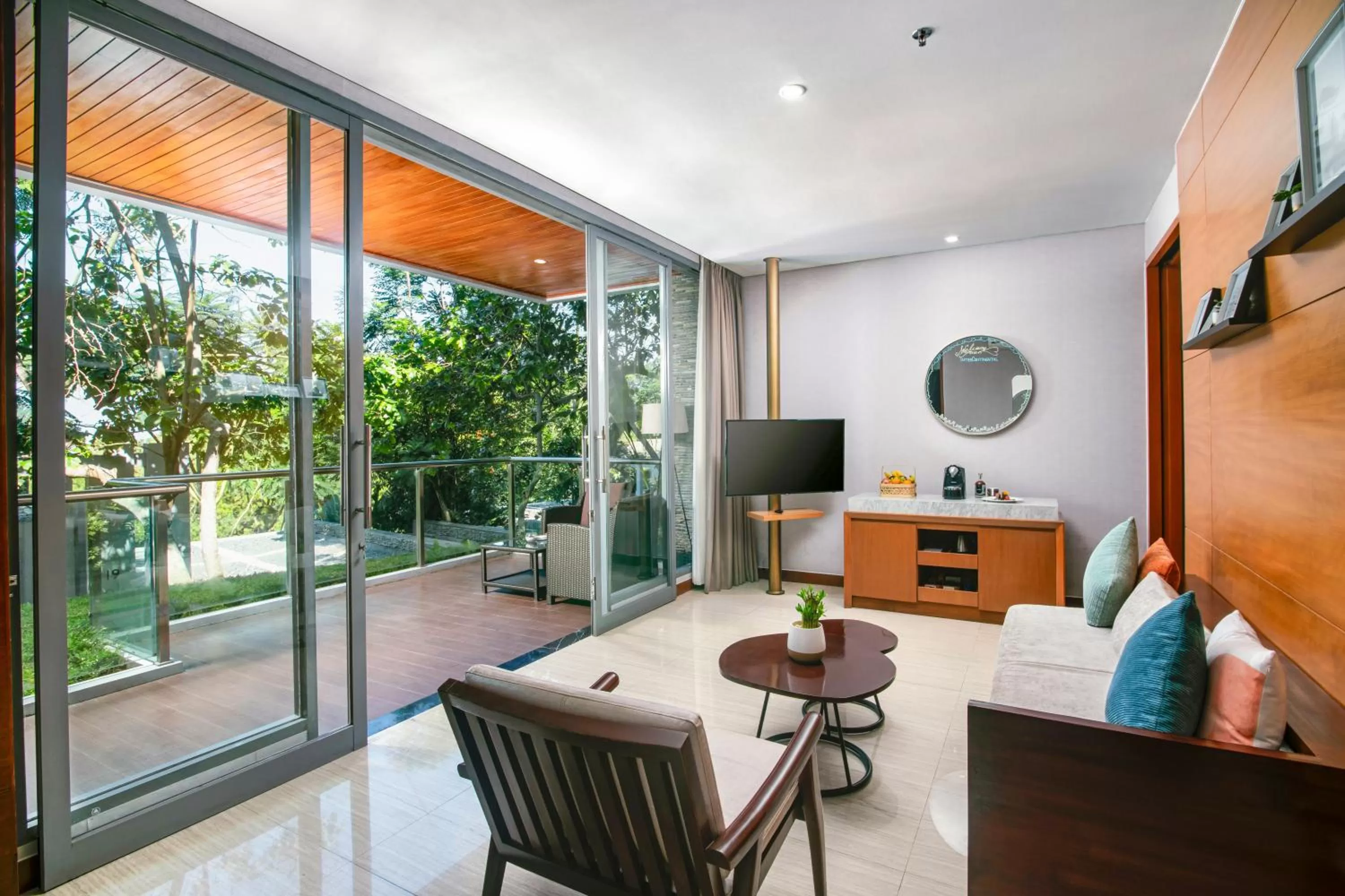 Living room in InterContinental Bandung Dago Pakar by IHG