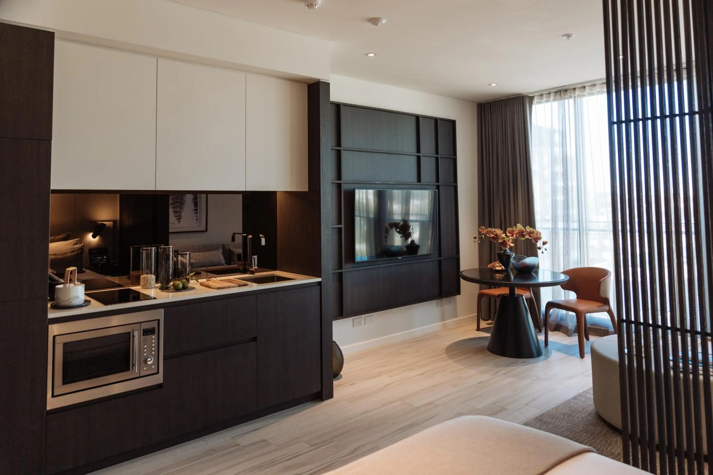 Kitchen or kitchenette, Bed in One Global Resorts Green Square