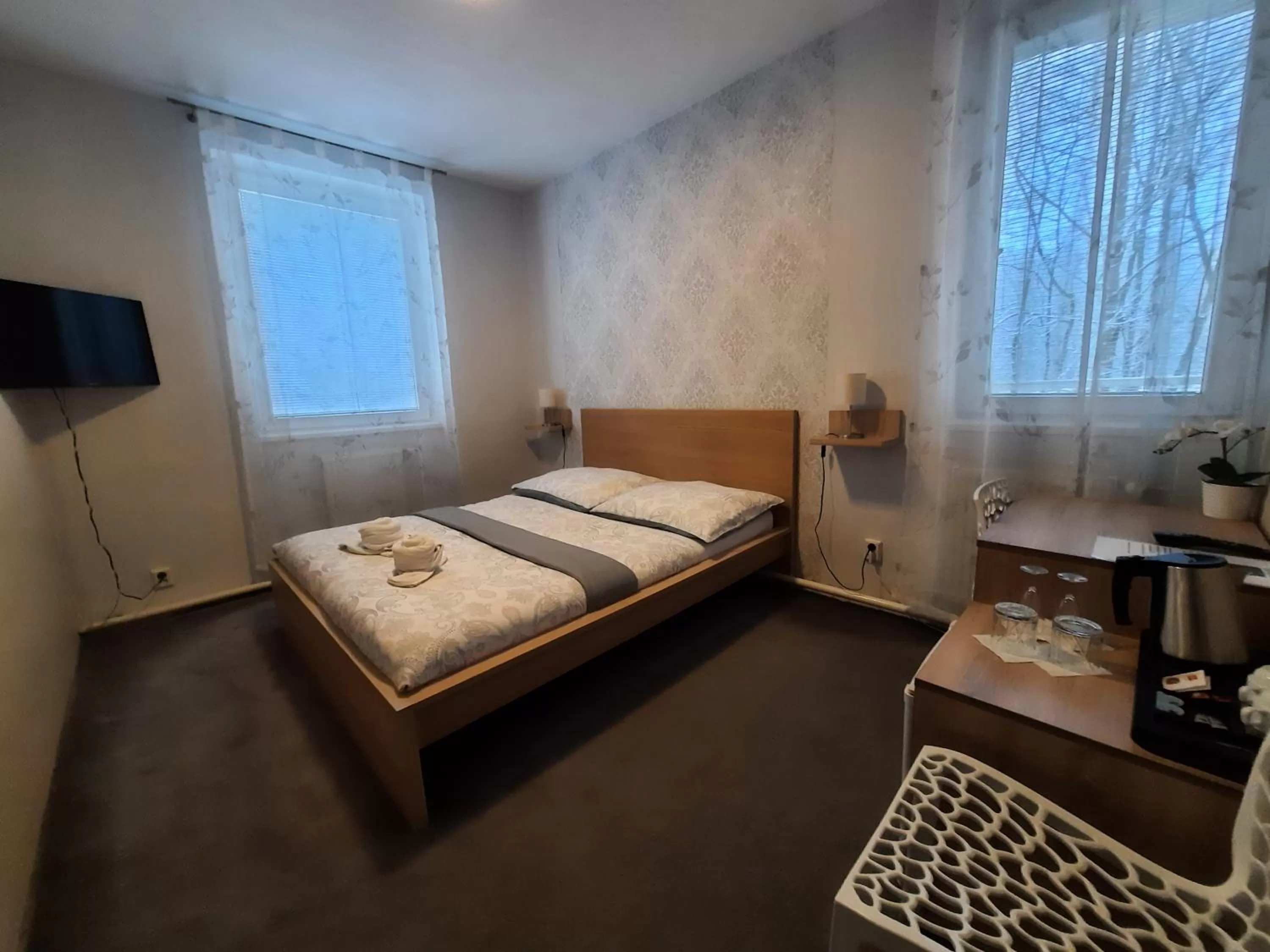 Bed in Hotel Boršičanka