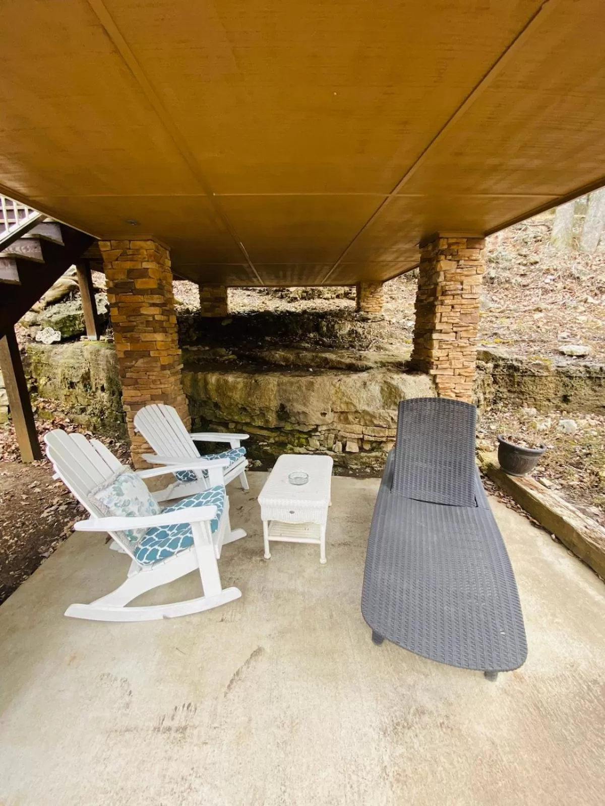Seating area in All Seasons Treehouse Village