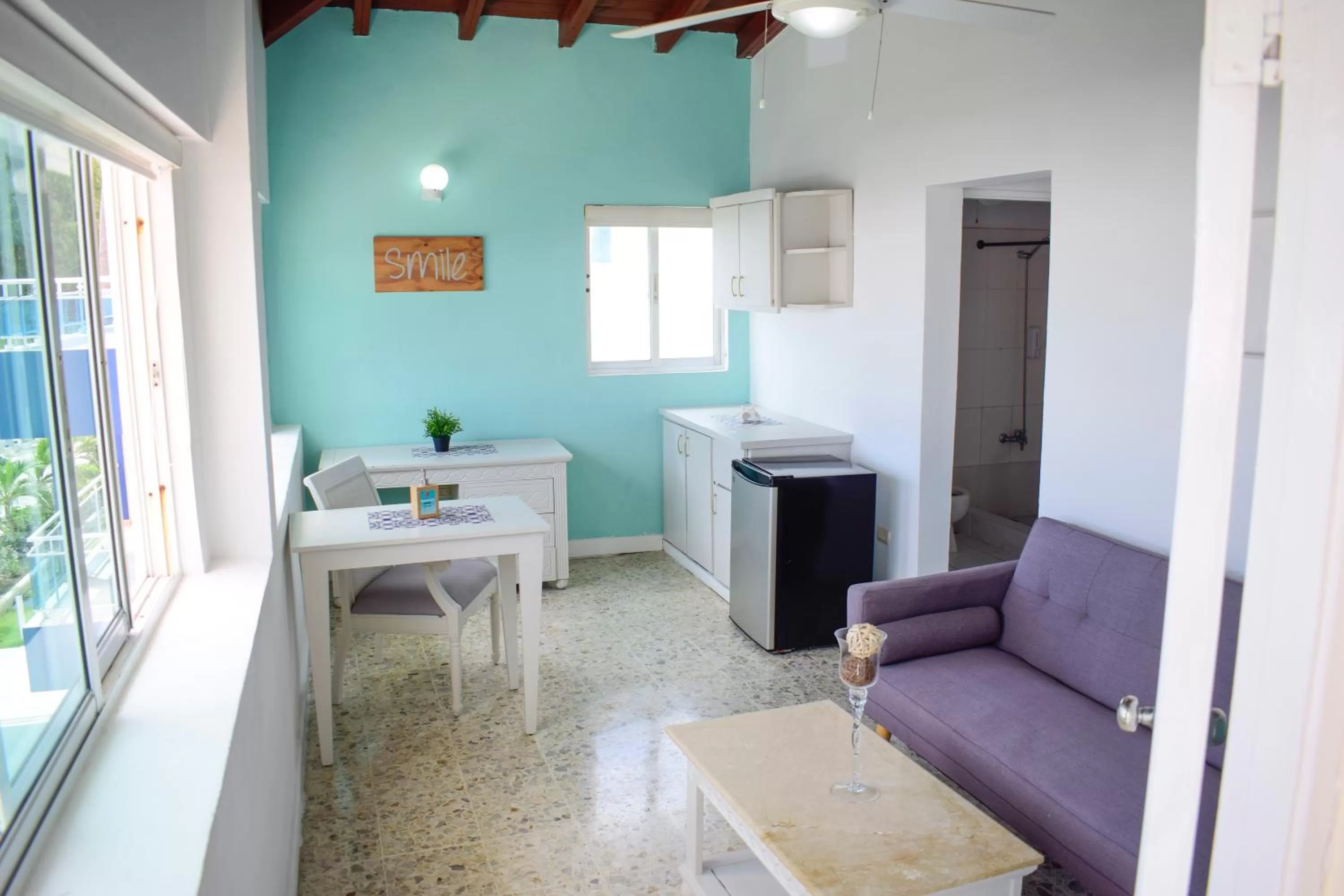 Seating area in Green Coast Beach Hotel