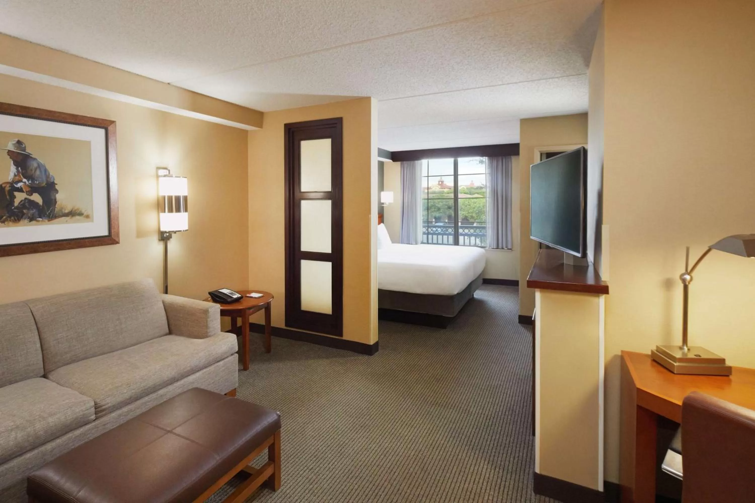 Photo of the whole room, Bed in Hyatt Place Fort Worth Stockyard