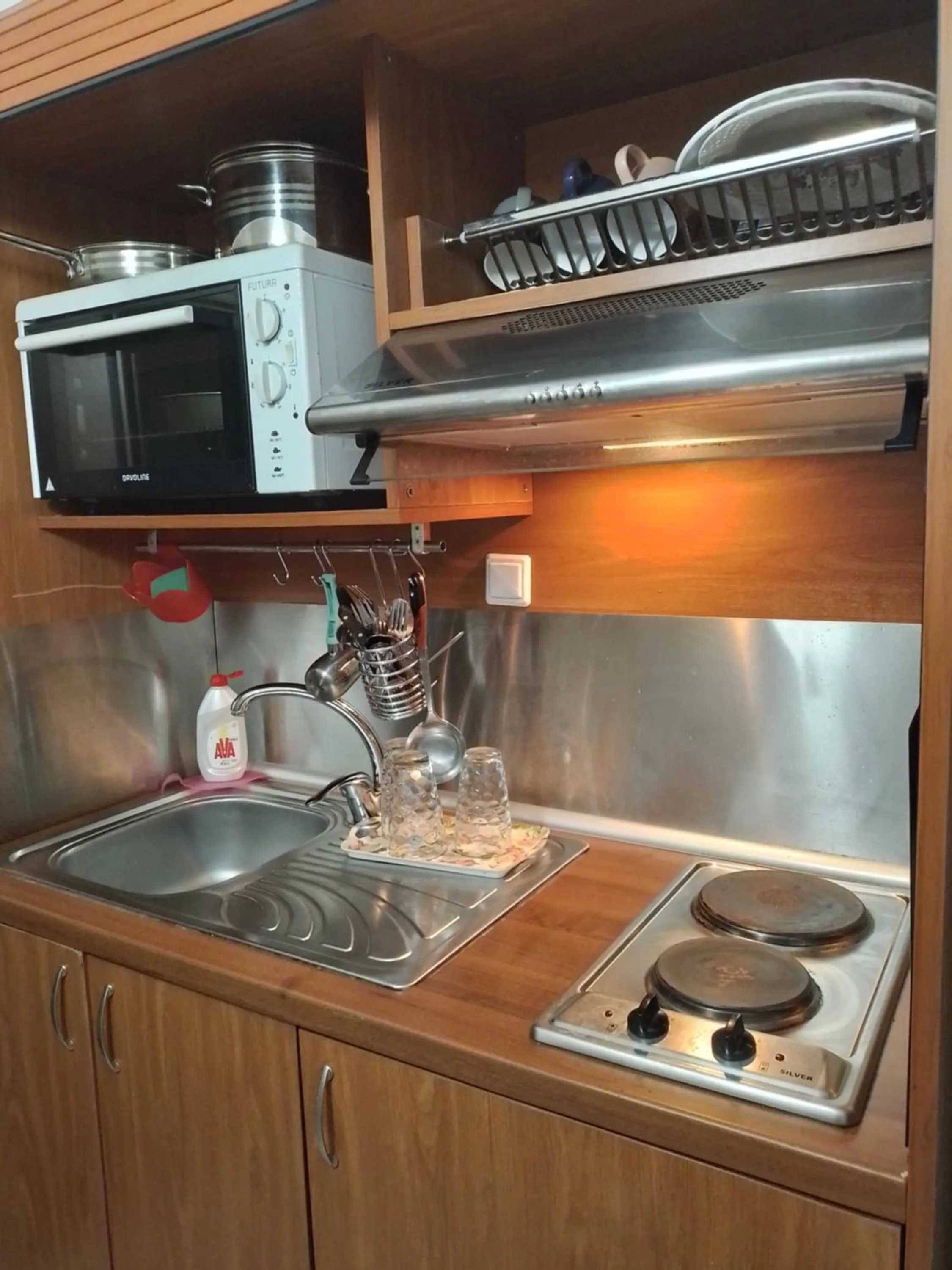 Kitchen or kitchenette in Miranta Hotel - Apartments & Studios