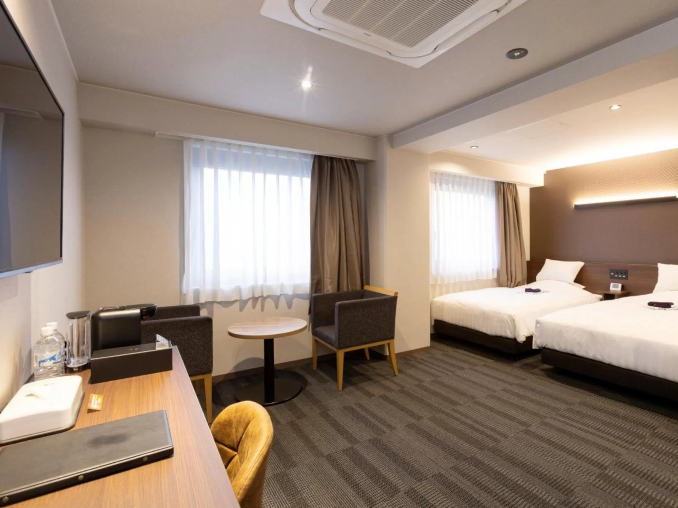 Bed in Kurayoshi City Hotel