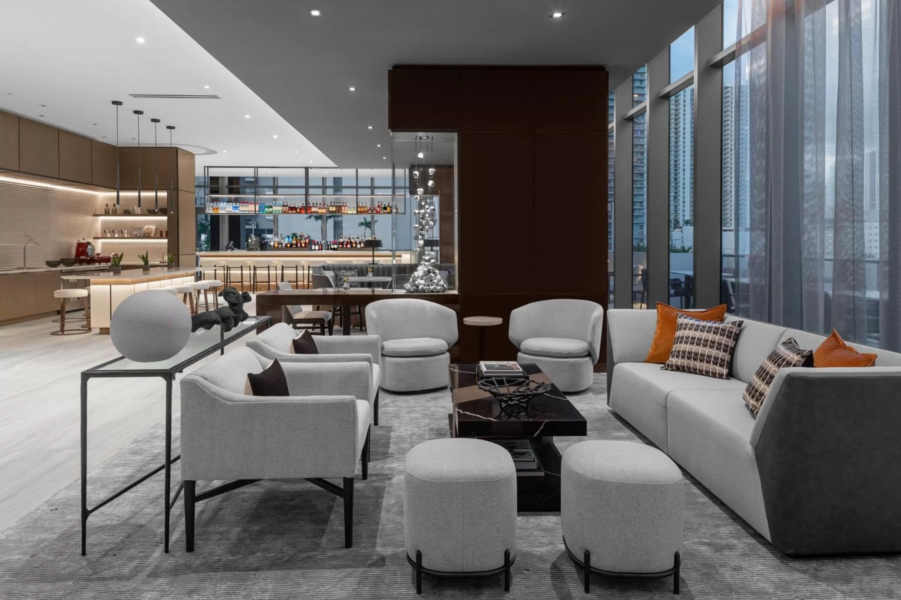 Lobby or reception in AC Hotel By Marriott Miami Brickell