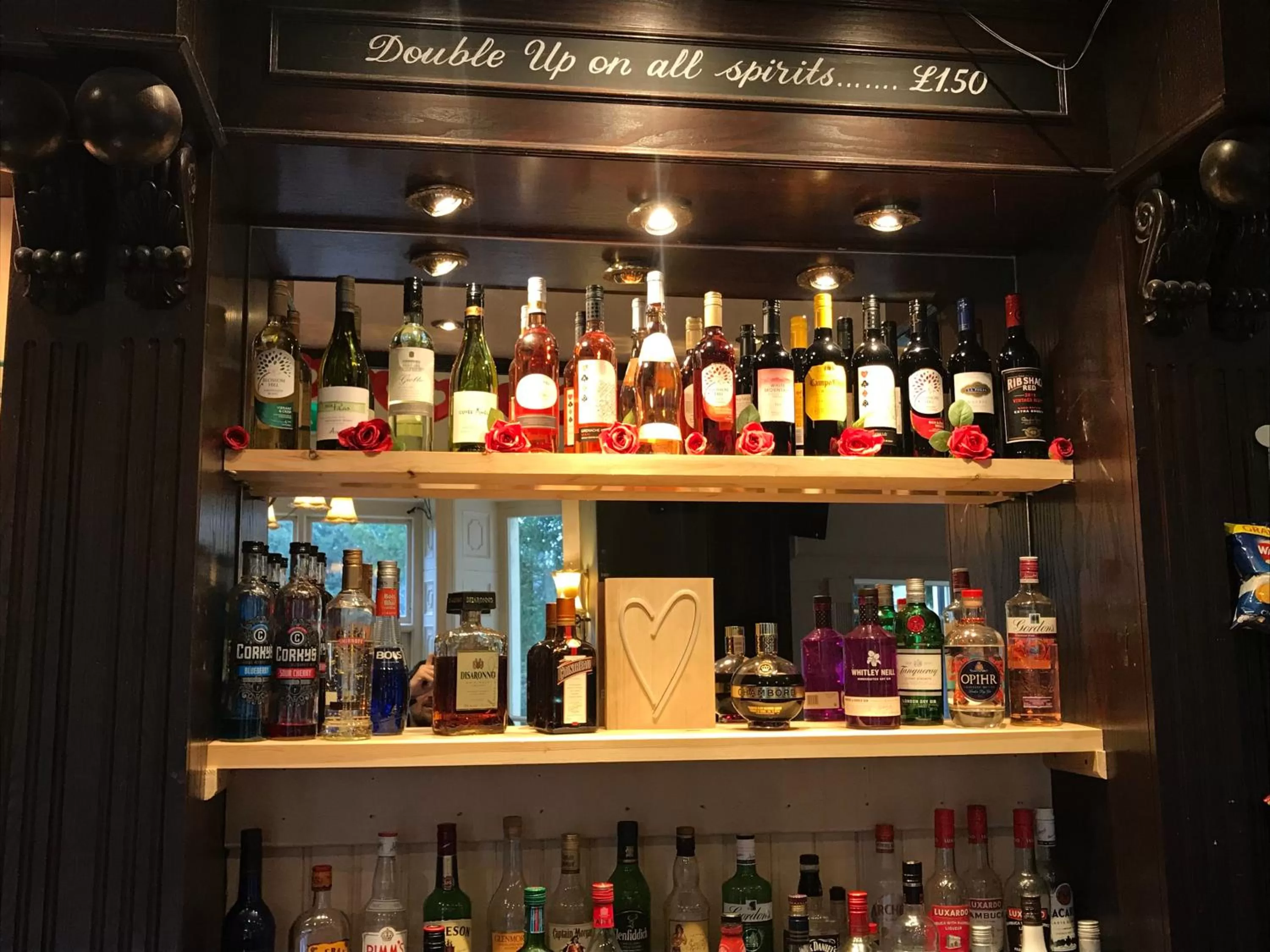 Alcoholic drinks in The Elms Hotel