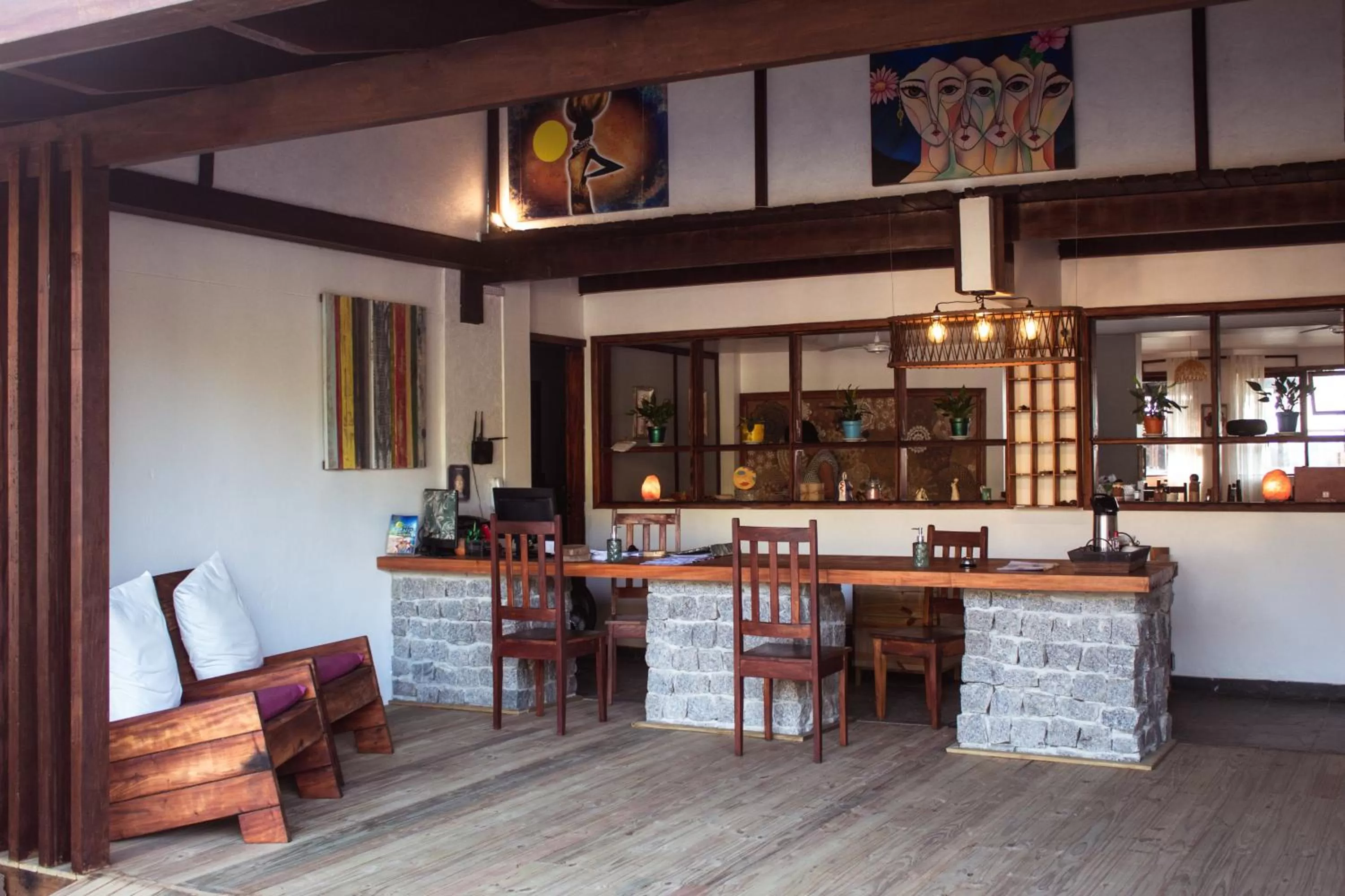 Lobby or reception in Pousada dos Hibiscus