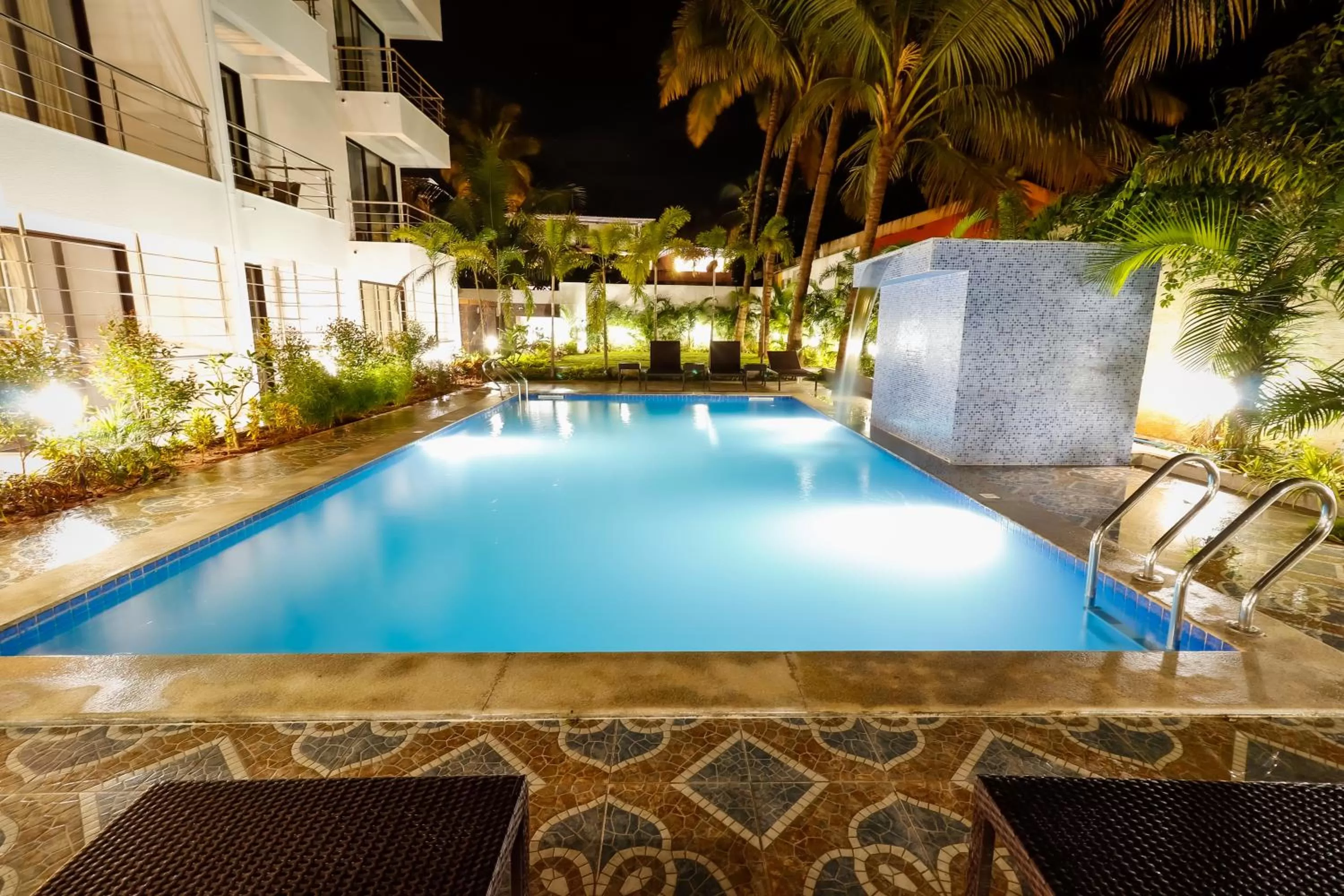 Pool view in Miranda Beach Resort Baga