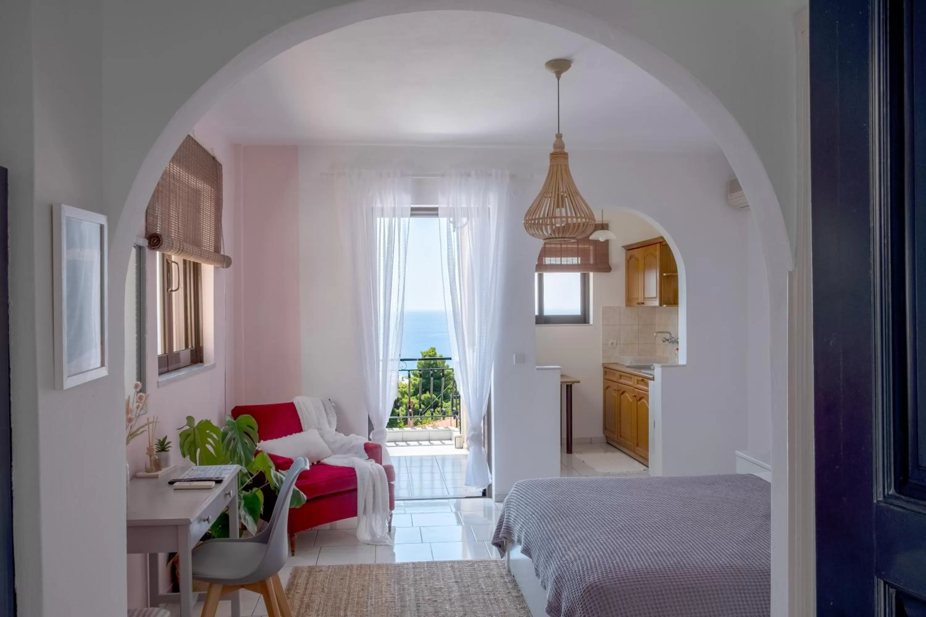 Living room in Pefkides Aegina Boutique Apartments