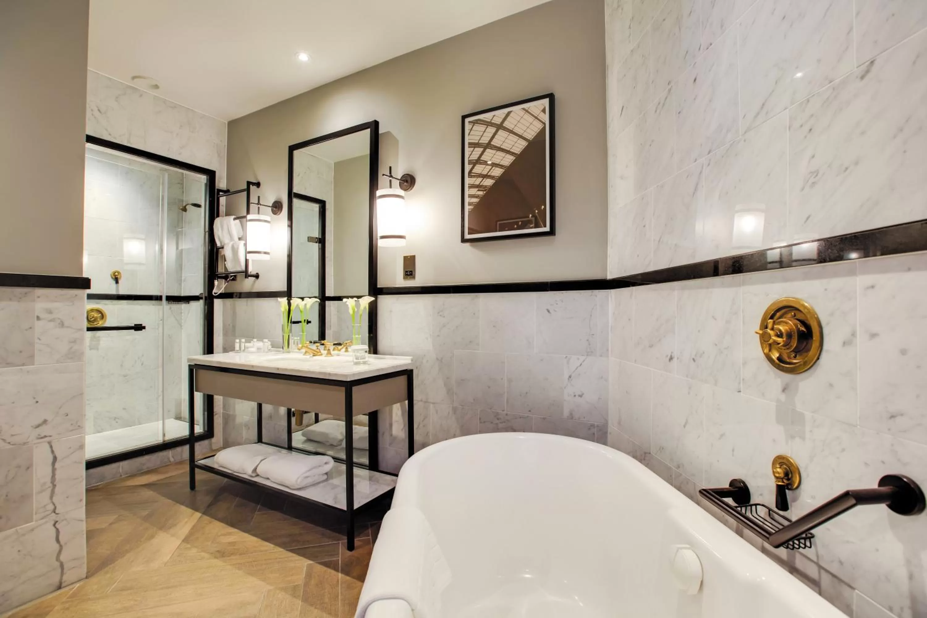 Bathroom in voco Grand Central Glasgow by IHG