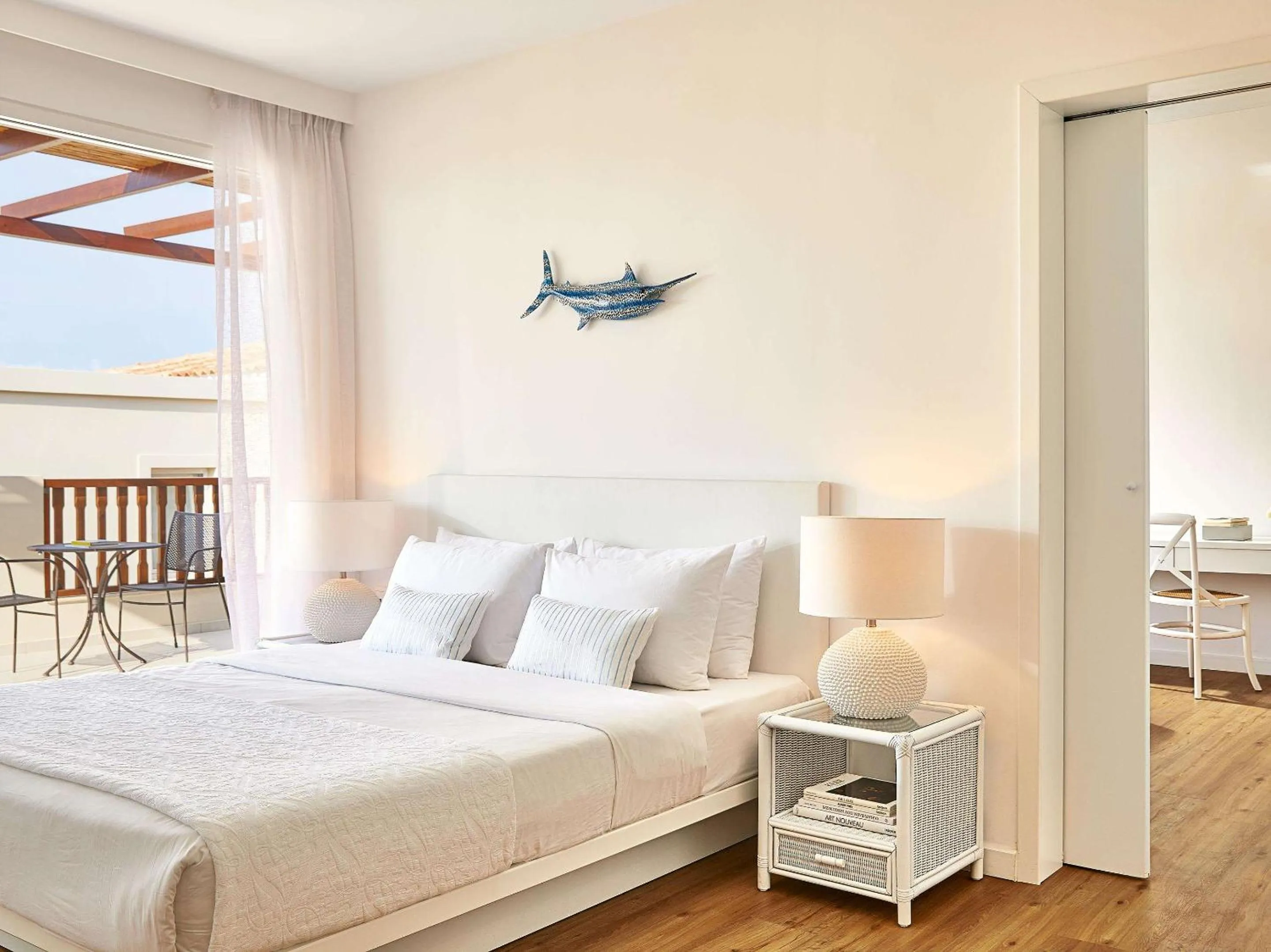 Bed in Grecotel Marine Palace & Aqua Park