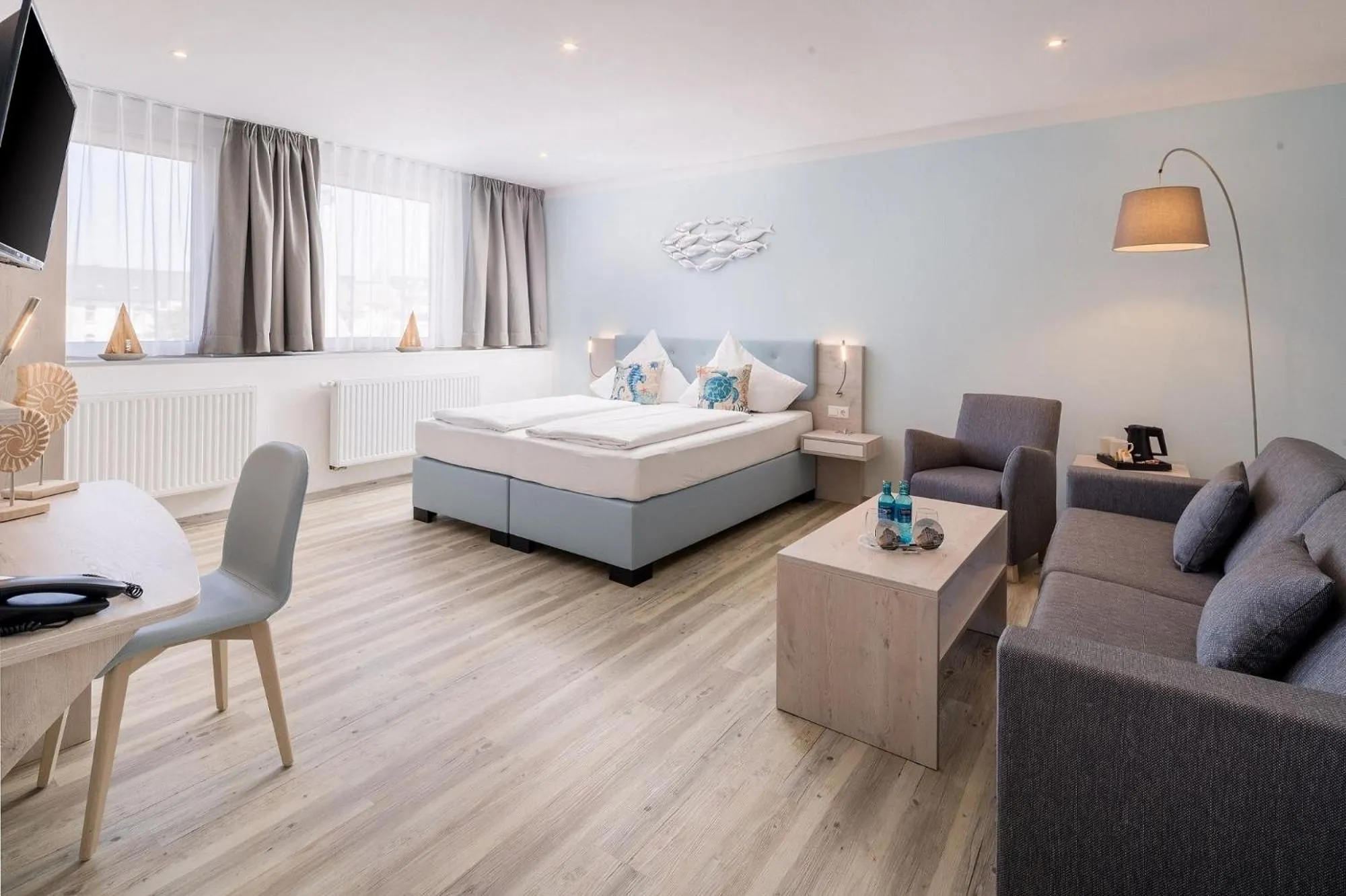 Photo of the whole room, Bed in Nordsee Hotel Borkum