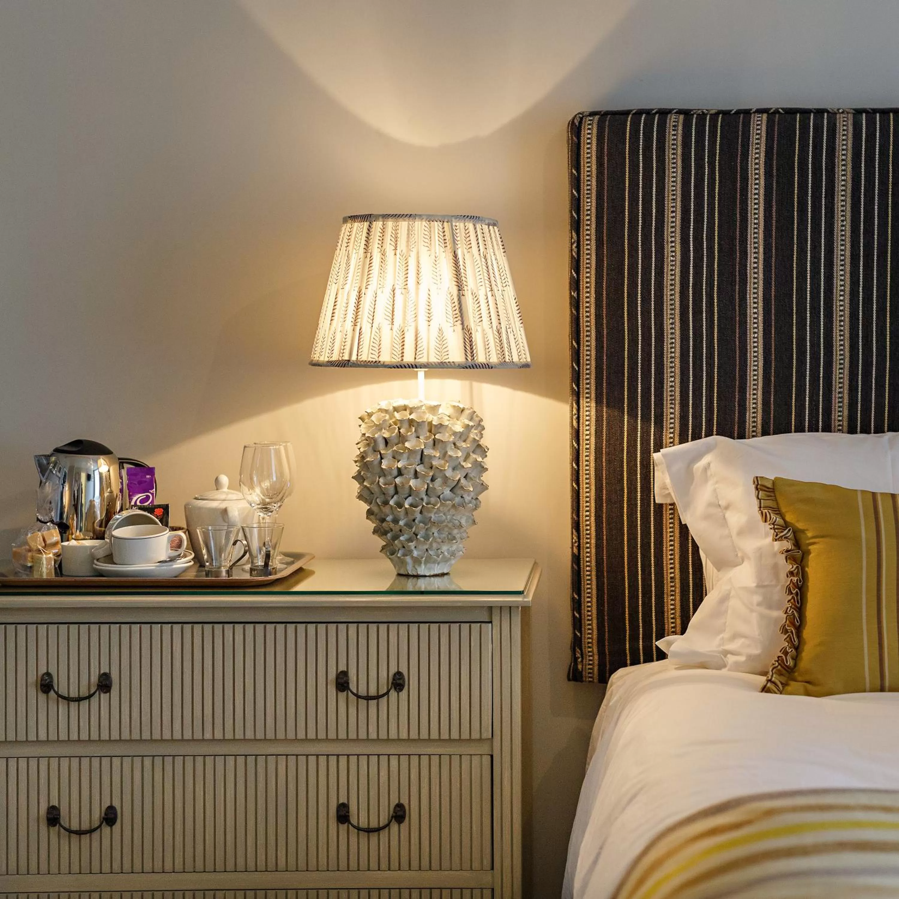 Decorative detail, Bed in The Assembly House in central Norwich