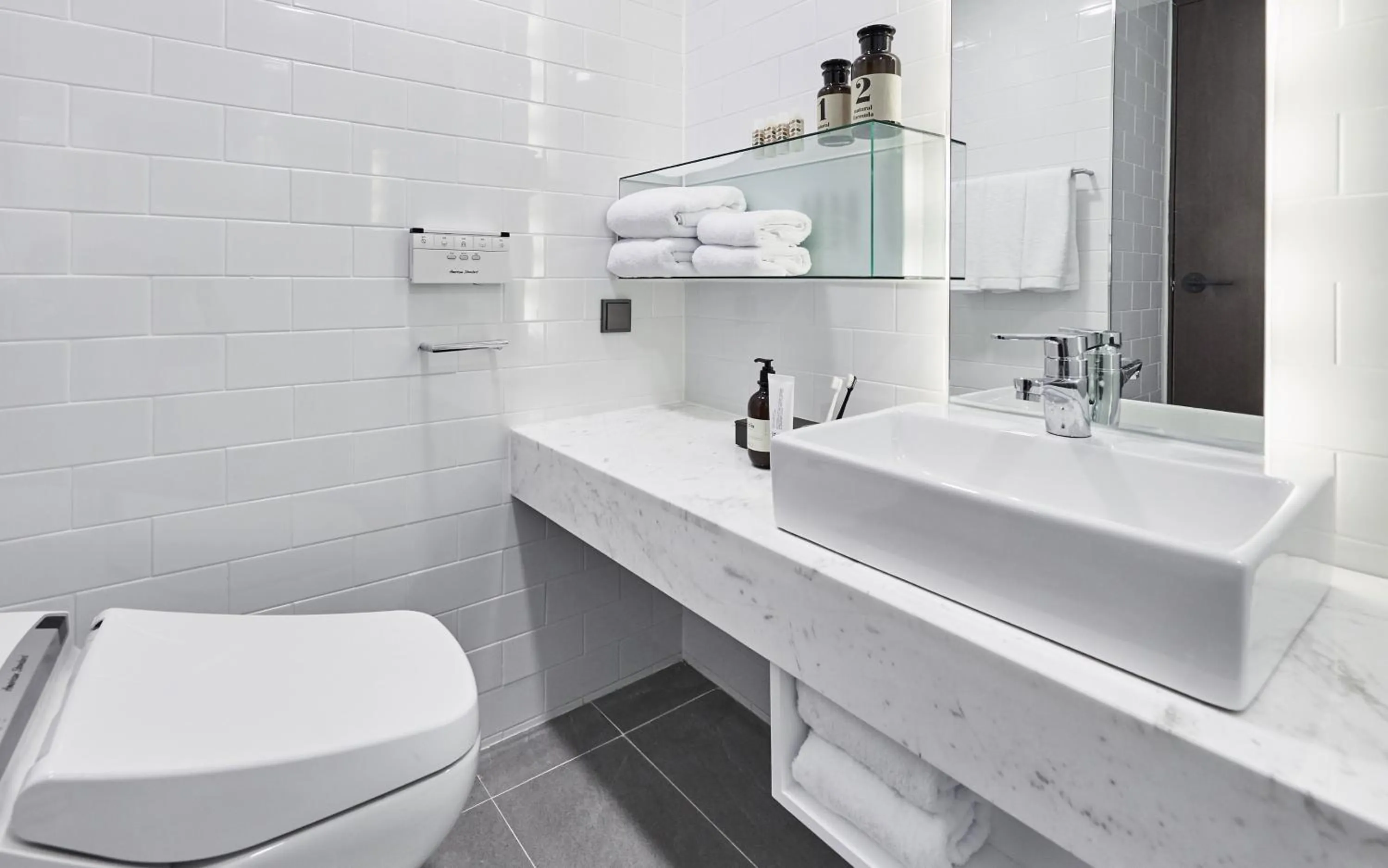 Toilet, Bathroom in hotel riverside