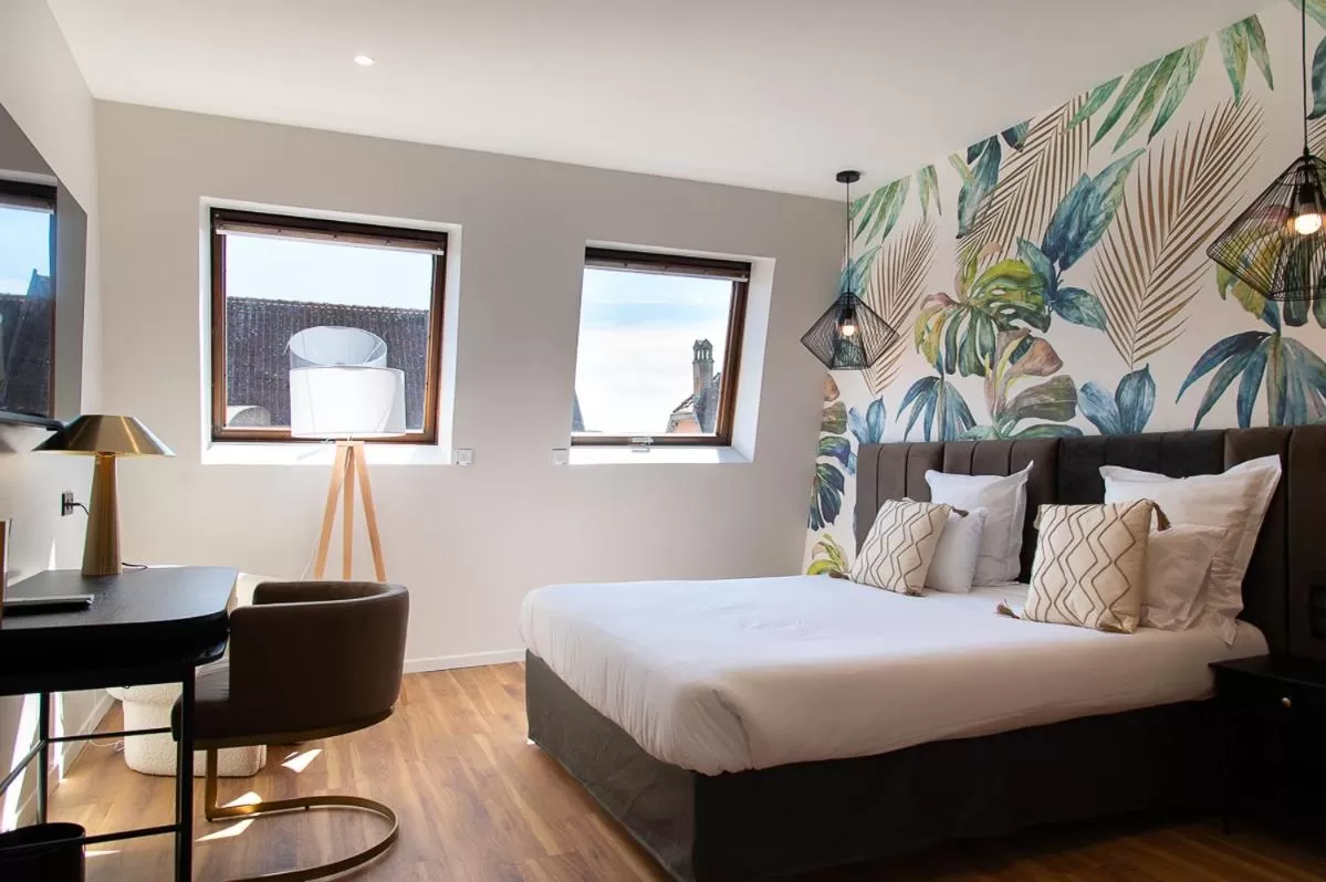 Bed in Hôtel Restaurant Vaillant Colmar Nord