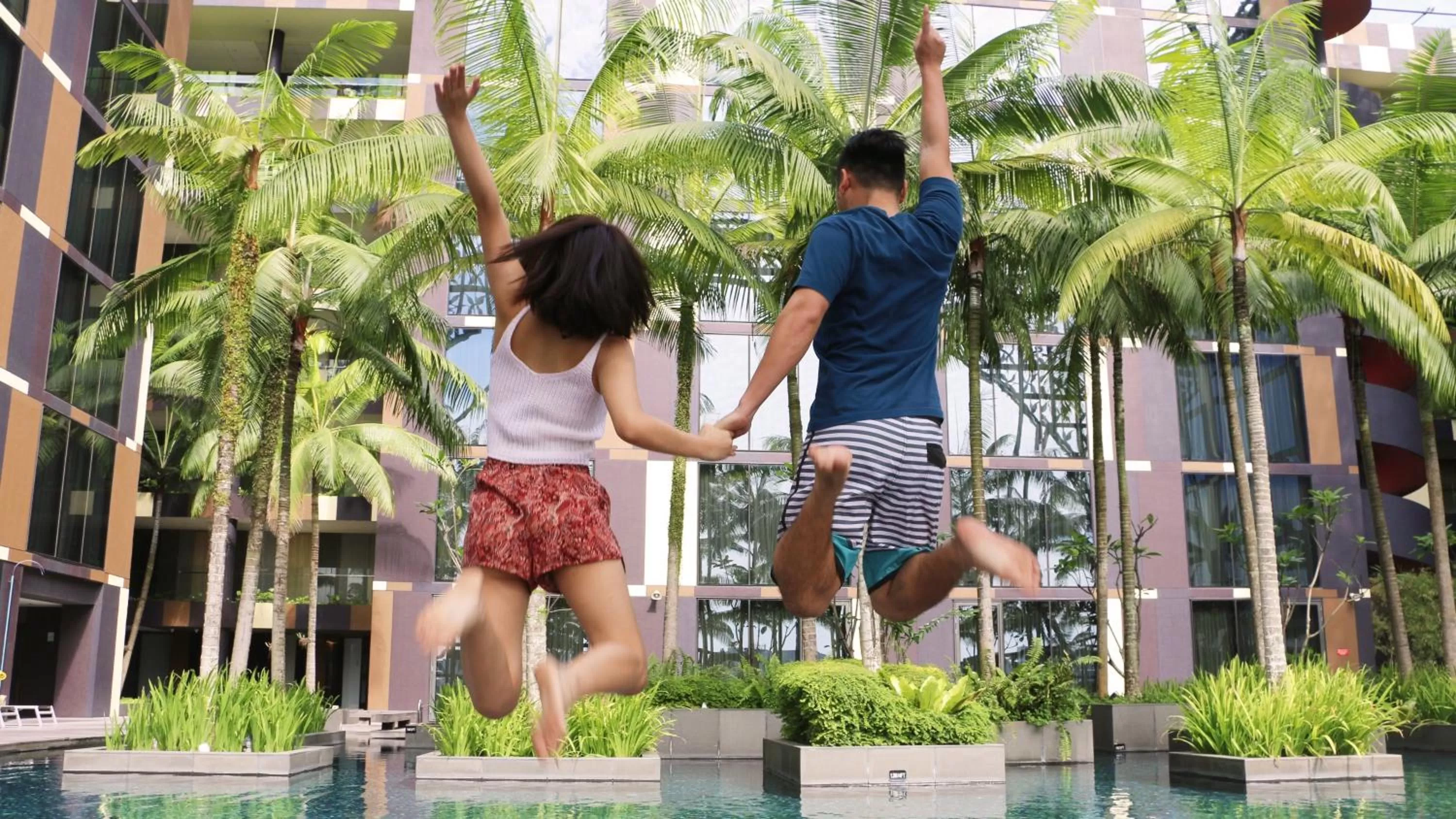 Swimming pool in Crowne Plaza Changi Airport by IHG