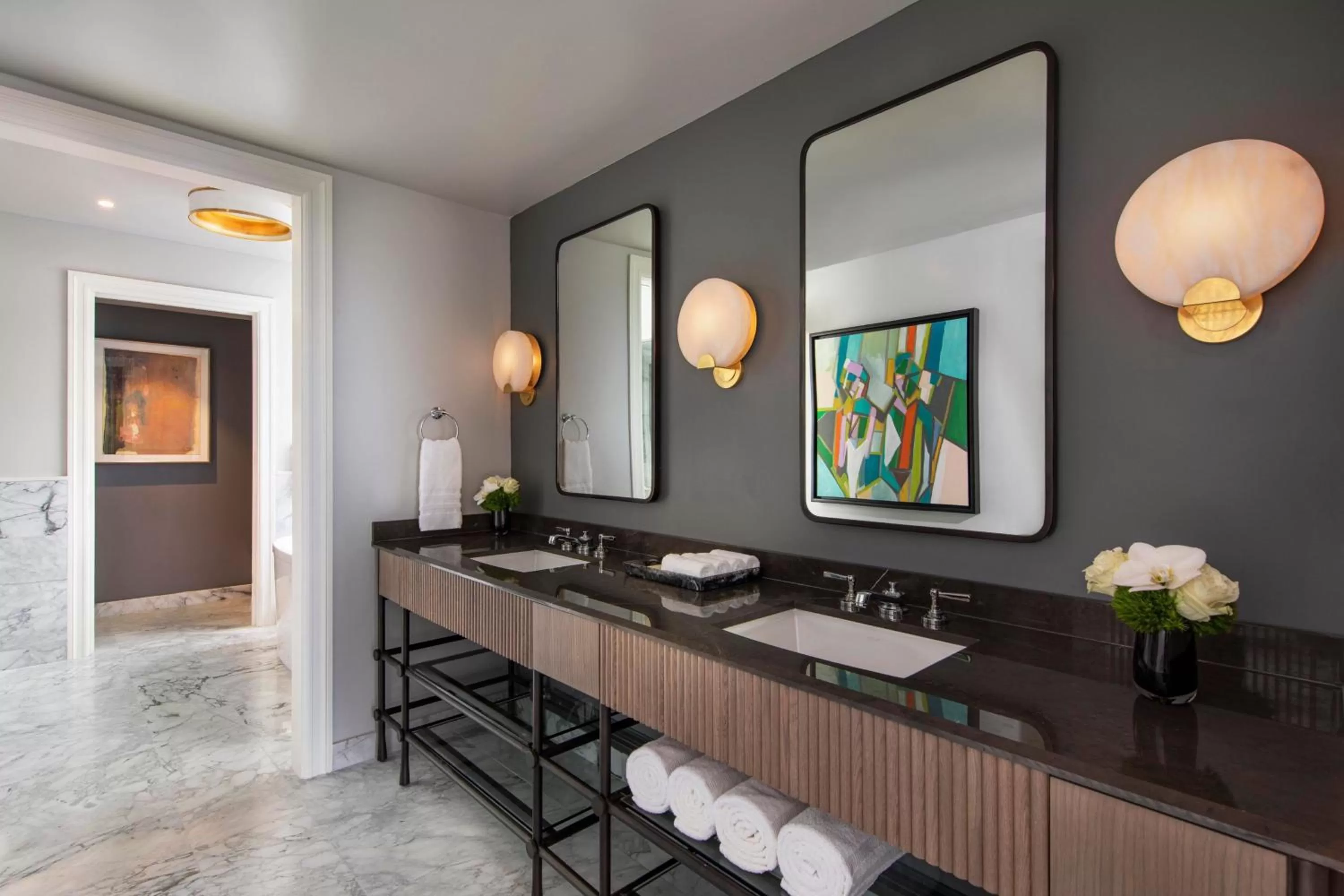 Bathroom in JW Marriott Essex House New York