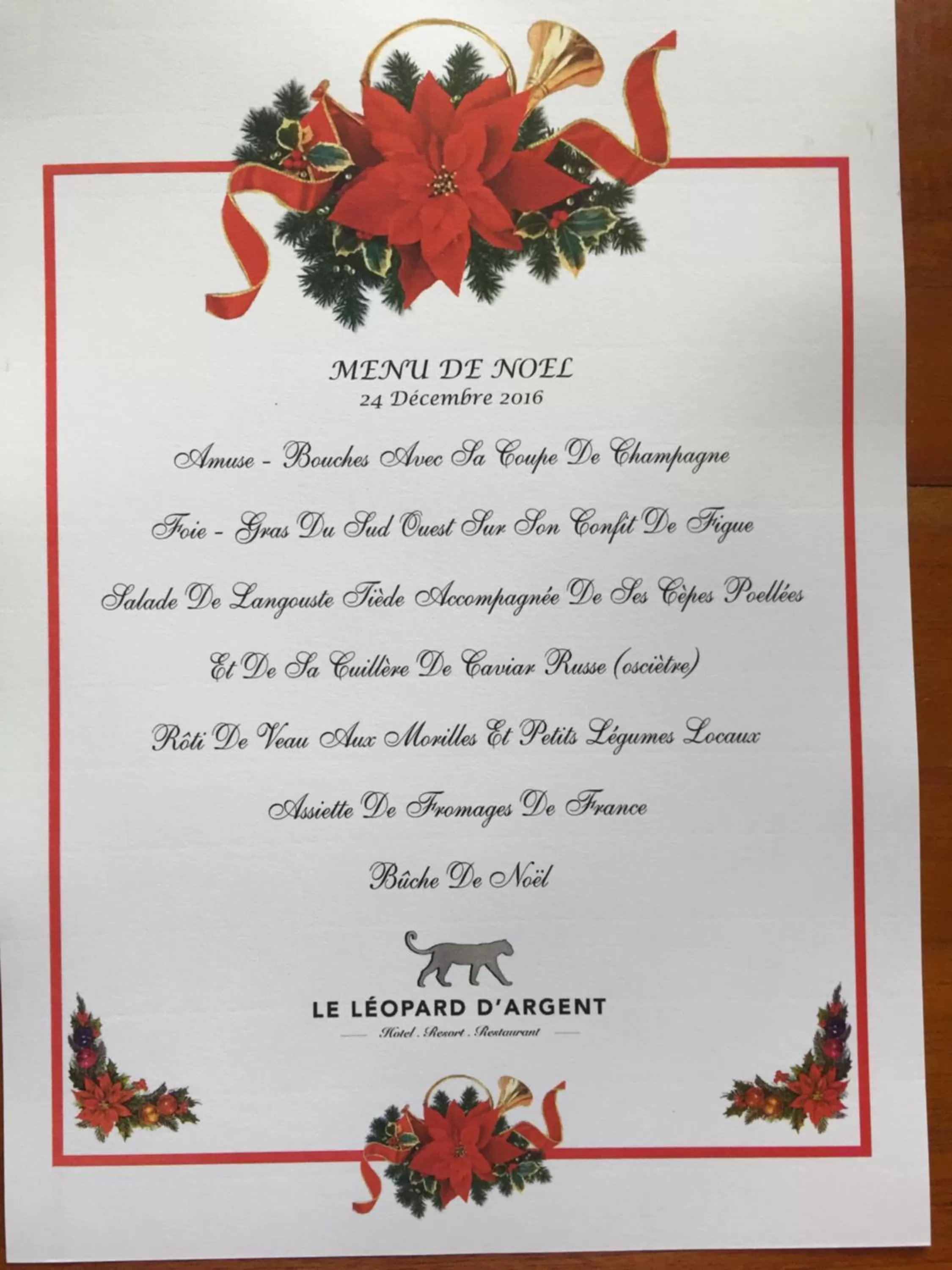 Dinner in Le leopard d 'argent