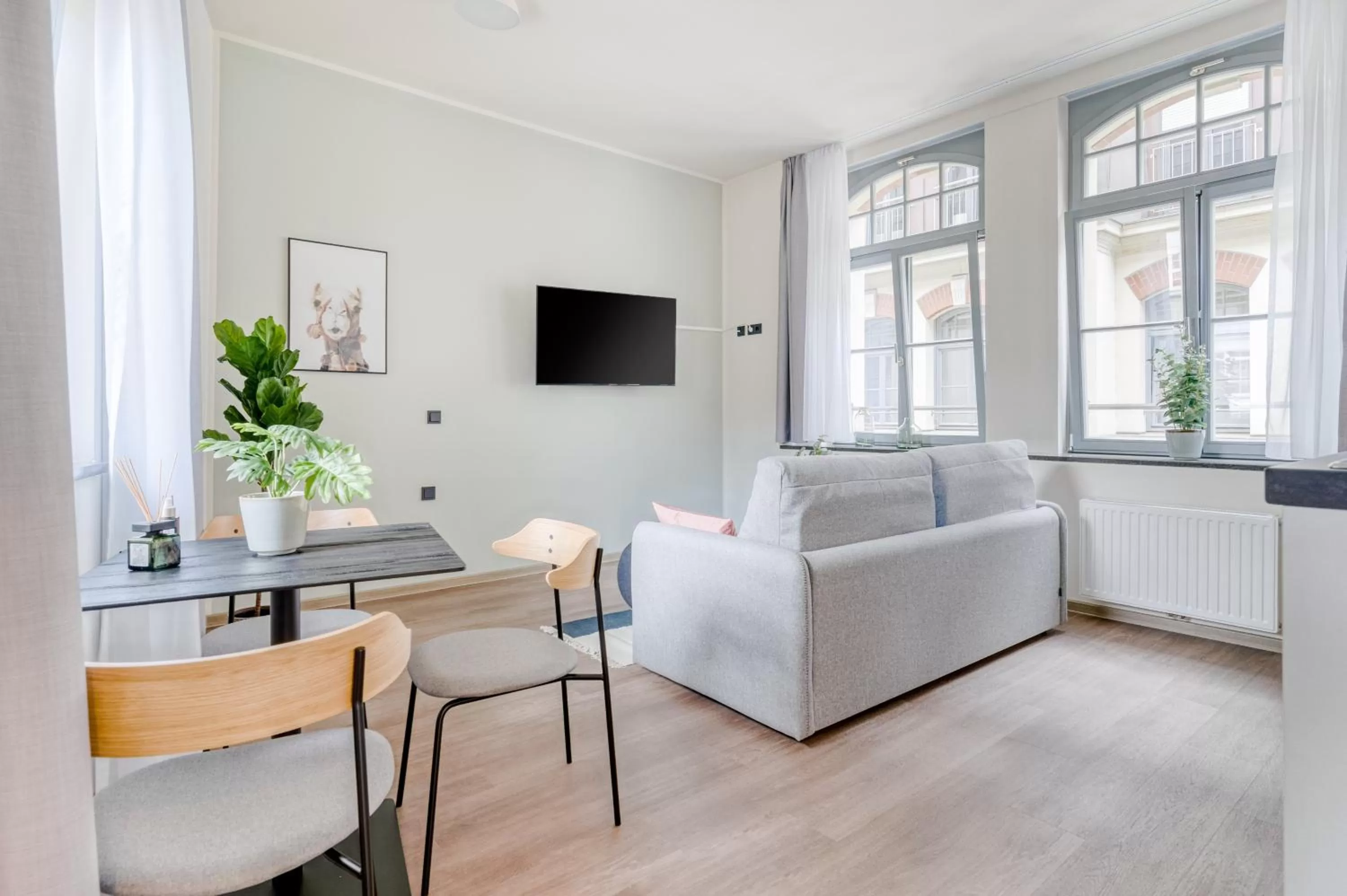 Living room in Limehome Leipzig Oelßner's Hof